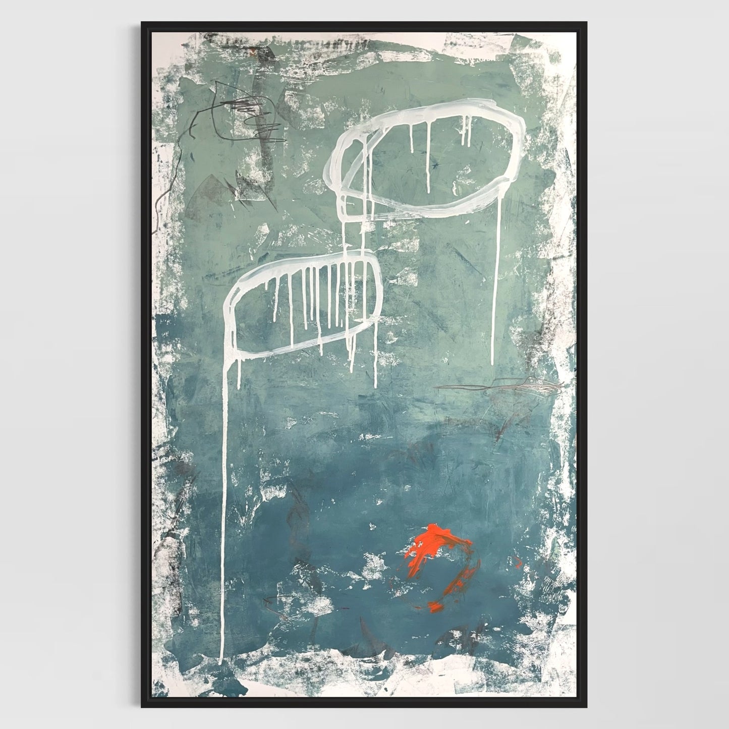 Original Mixed Media Abstract Modern Art Painting 24x36 "Xenolalia" Signed