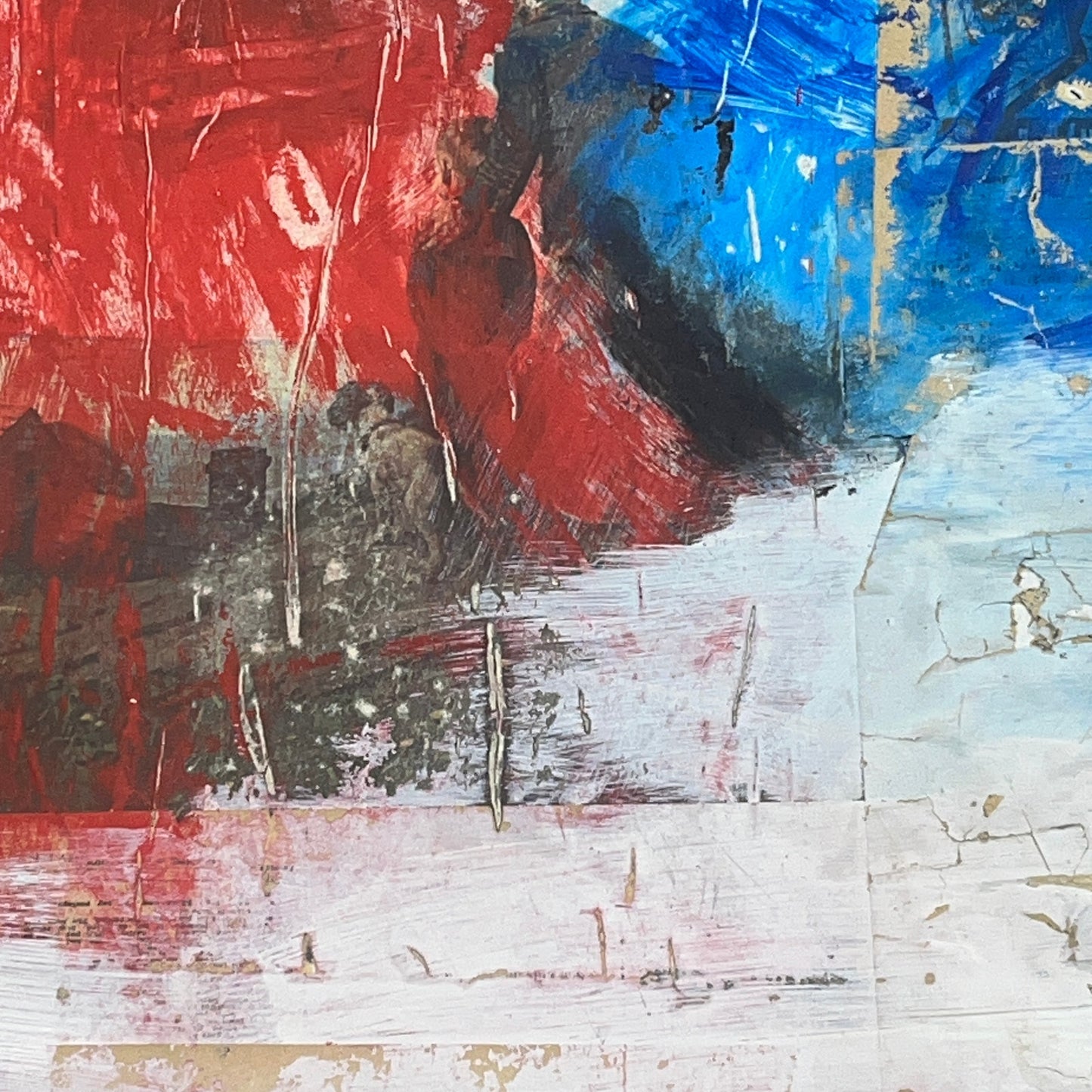 Original Mixed Media Abstract Modern Art Painting 24x36 "The World We Live In"