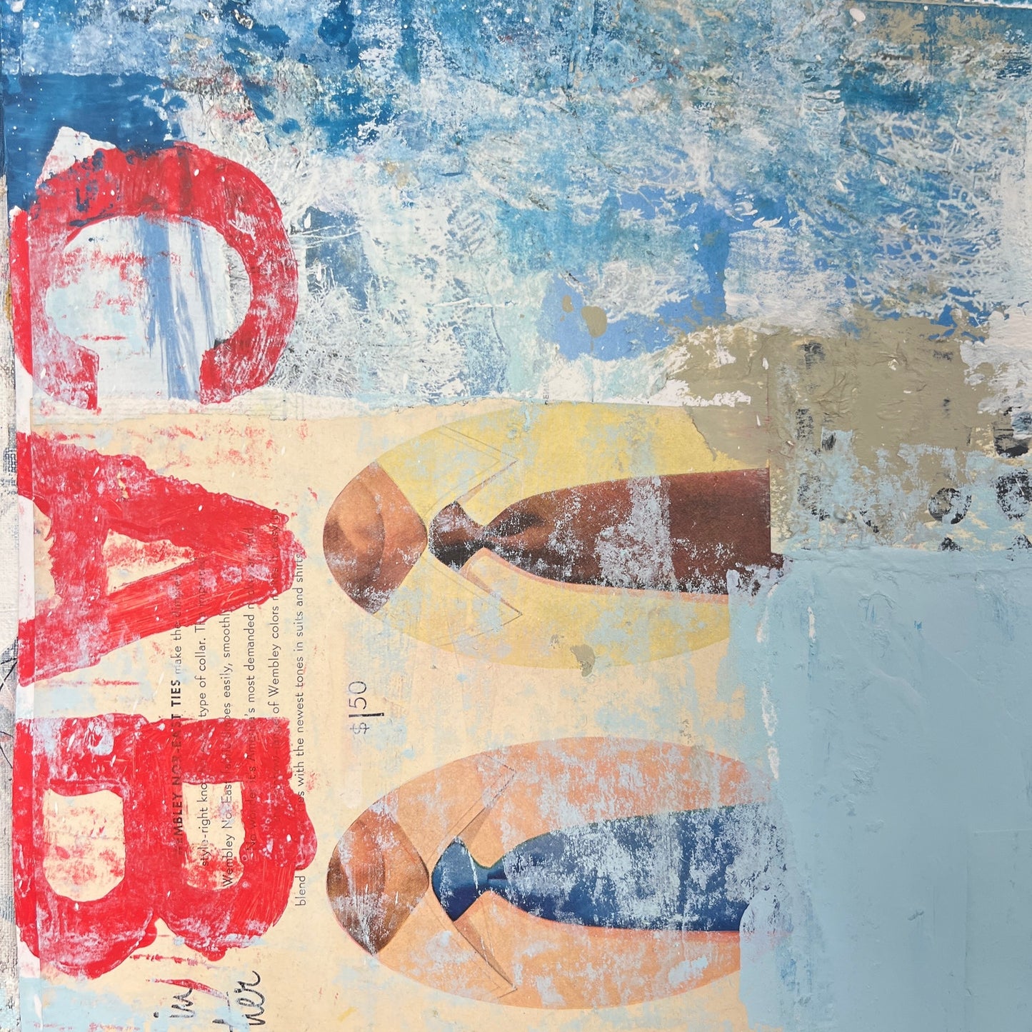 Original Mixed Media Abstract Modern Art Painting 18x24 "CAB" Signed