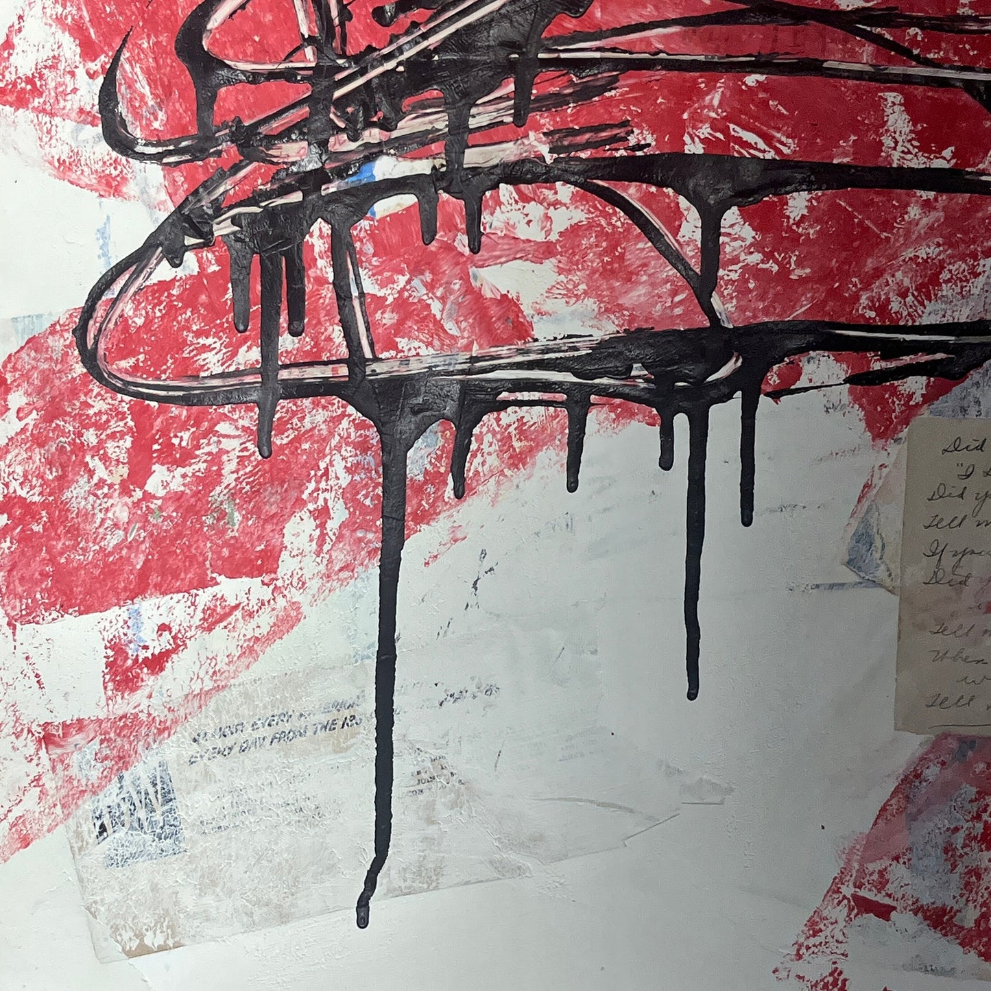 Original Mixed Media Abstract Modern Art Painting 18x24 "Clyster" Signed