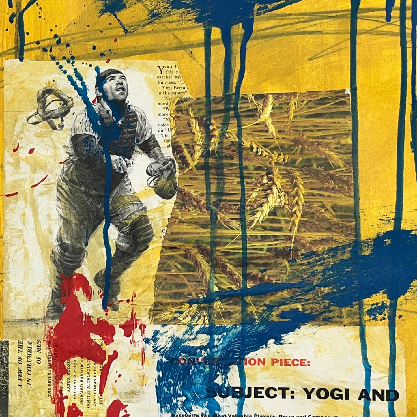 Original Mixed Media Abstract Modern Art Painting 24x36 "Subject: Yogi" Signed