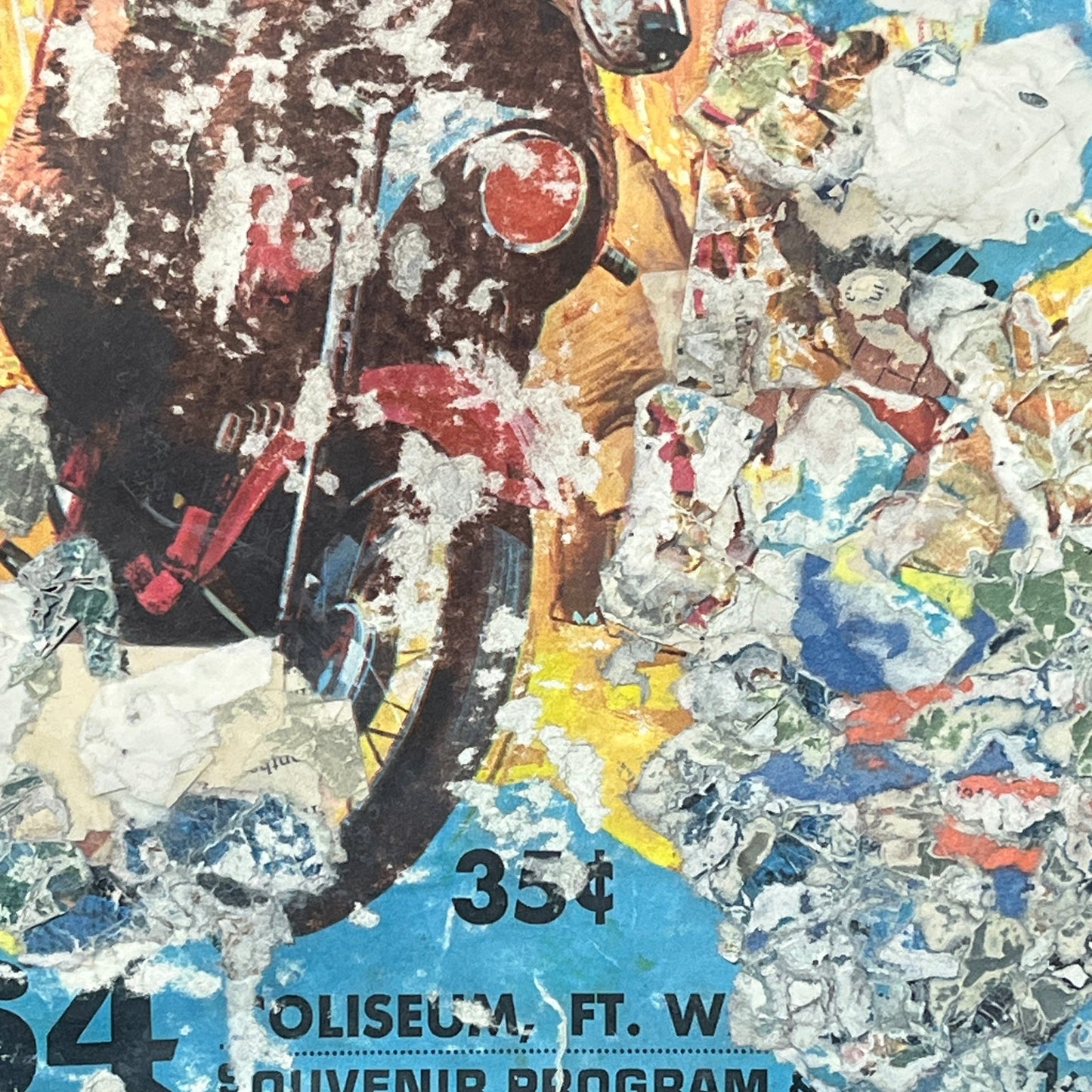 Original Mixed Media Art Collage 9x11 "1964 Ft. Wayne Mizpah Circus Program"