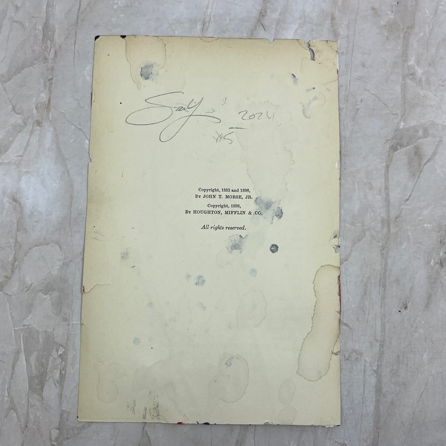 Original Abstract Art Painting 4.75x7.25” American Statesmen Signed #5