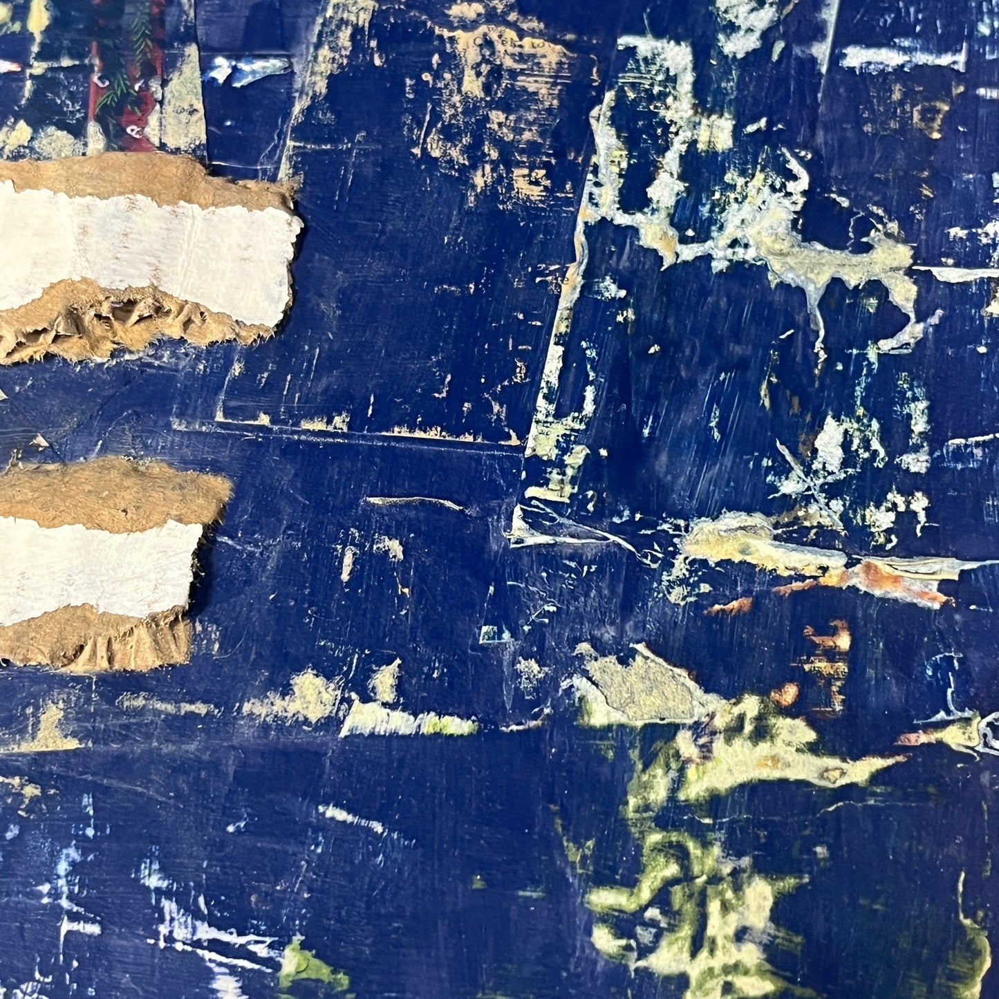 Original Mixed Media Abstract Art Collage Painting 11x14 "Zinc"
