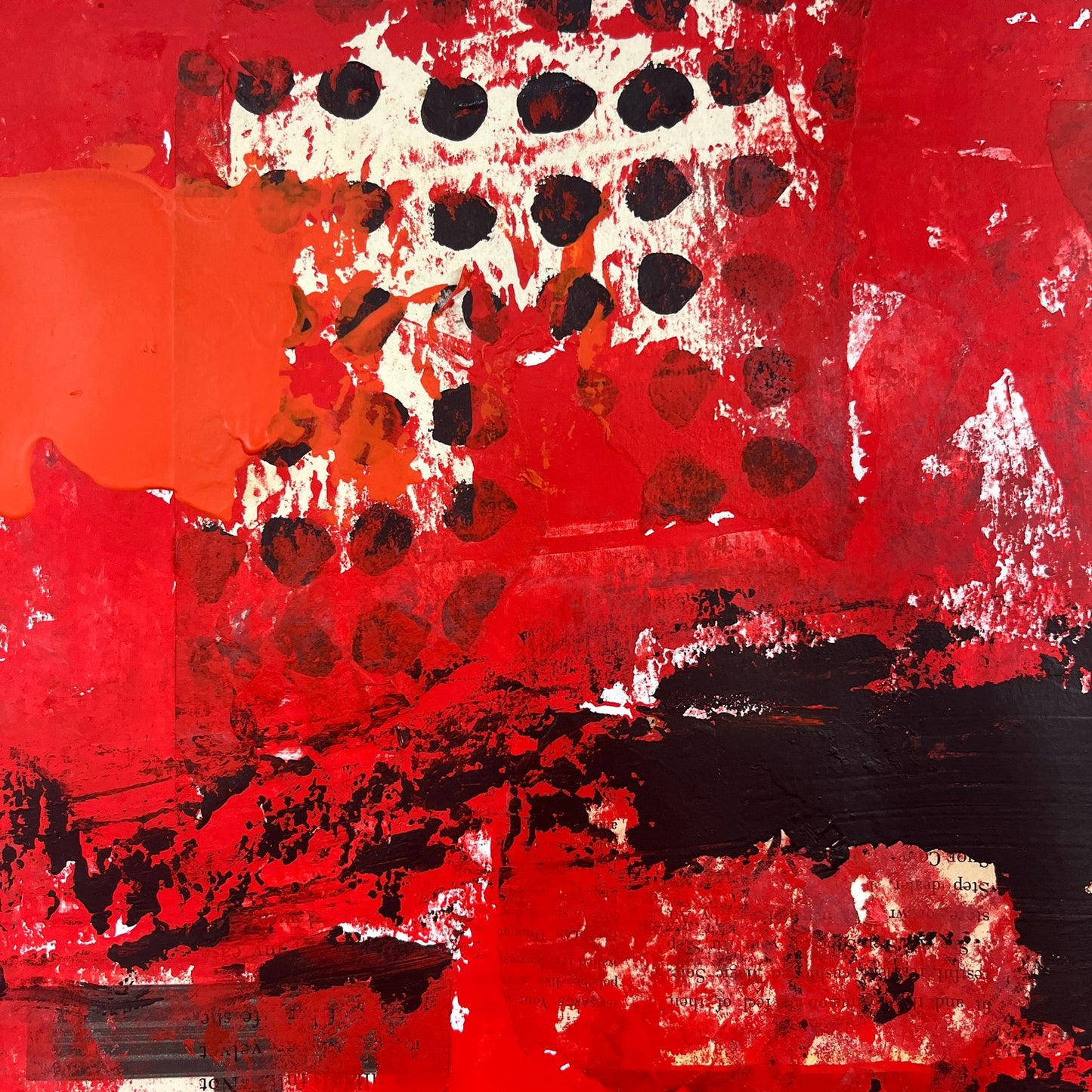 Original Mixed Media Abstract Modern Art Painting 18x24 "Retrogress" Signed