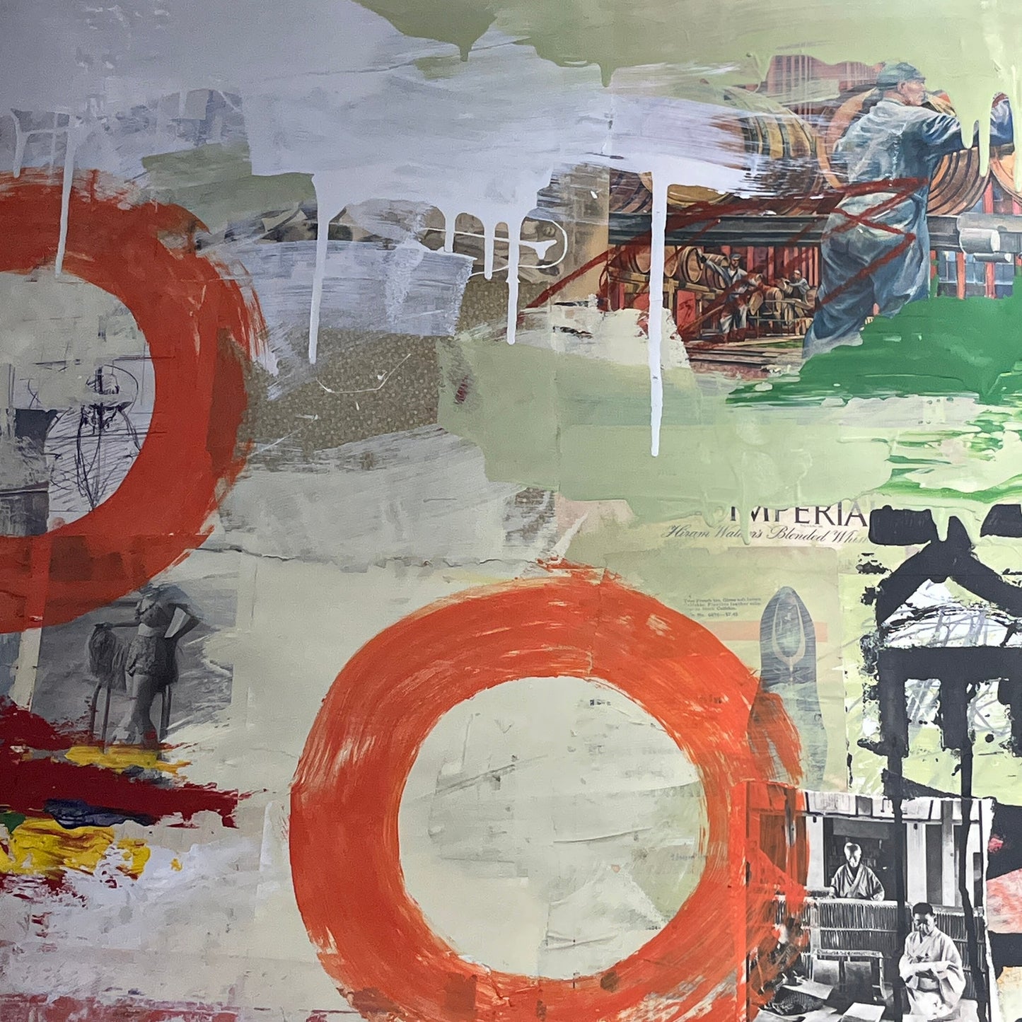 Original Mixed Media Abstract Modern Art Painting 24x36 "CEO" Signed