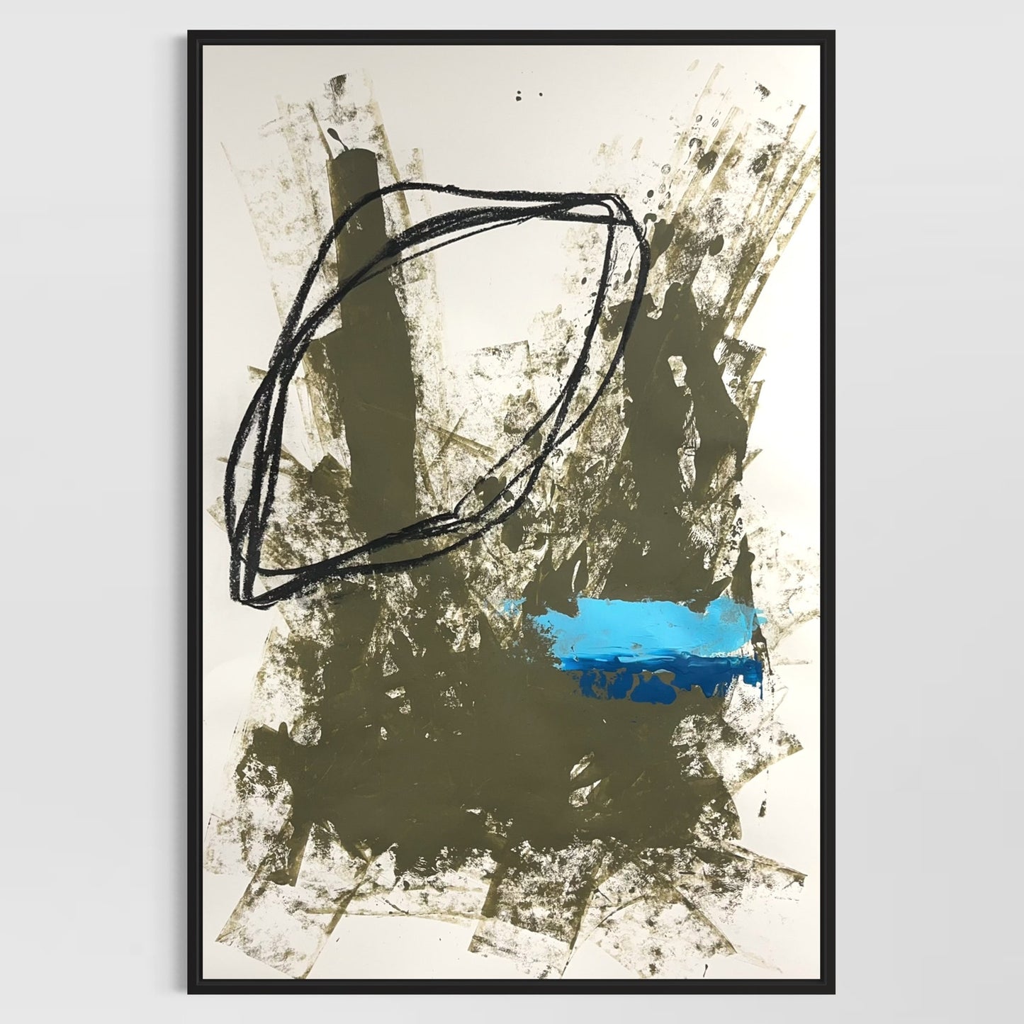 Original Mixed Media Abstract Modern Art Painting 24x36 "Grufted" Signed