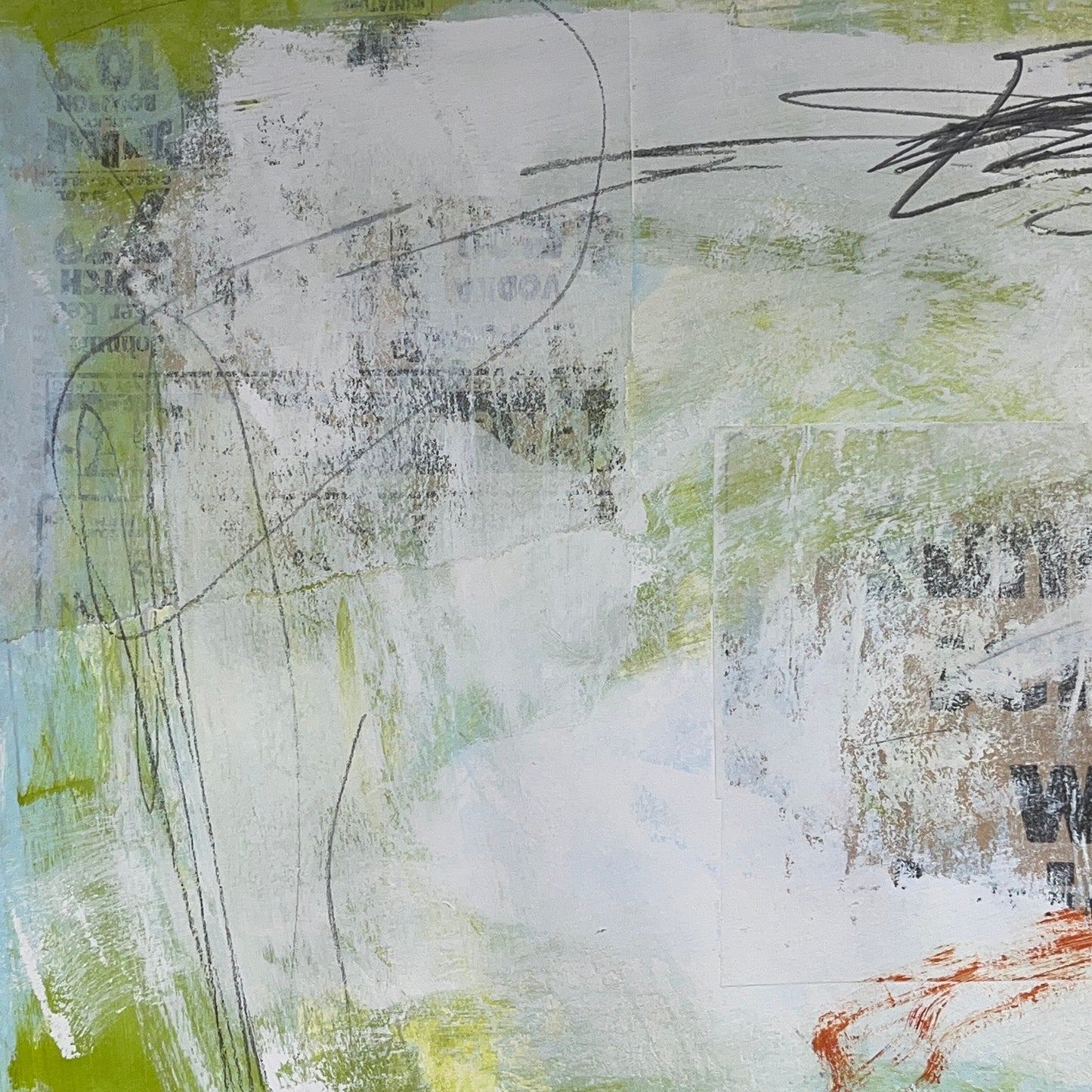 Original Mixed Media Abstract Modern Art Painting 18x24 "Athetosis" Signed