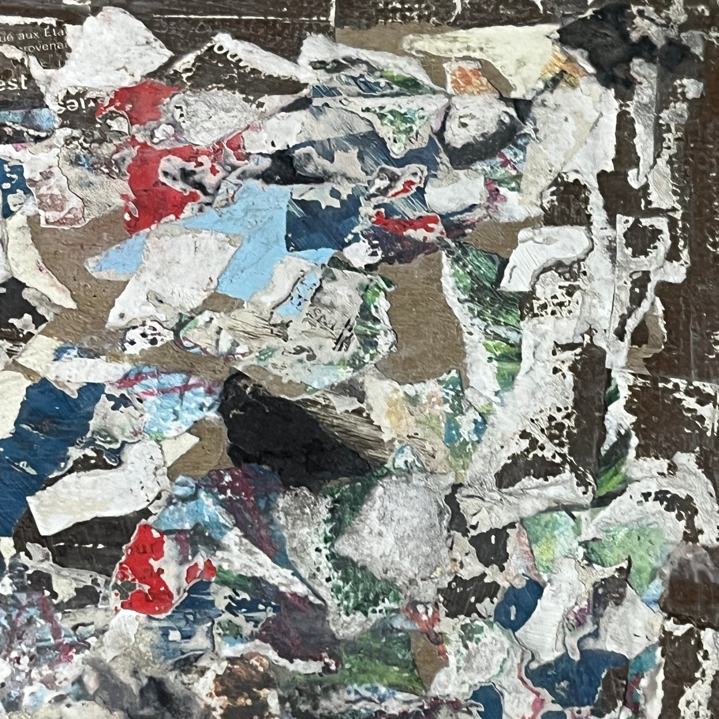 Original Mixed Media Abstract Art 11x14 "Strathmore Sketchbook Cover Collage"