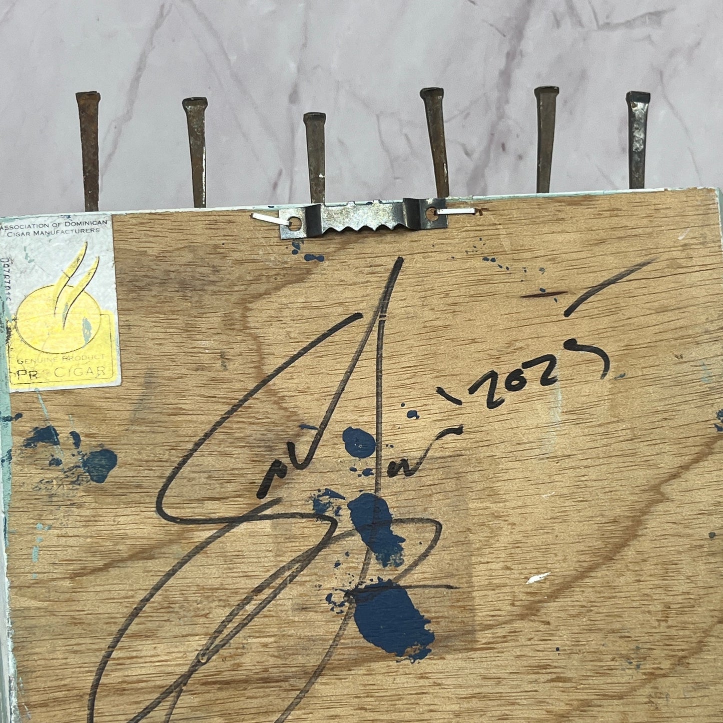 Original Abstract Collage Assemblage Sculpture Art Painting 8x9 "Apothic"