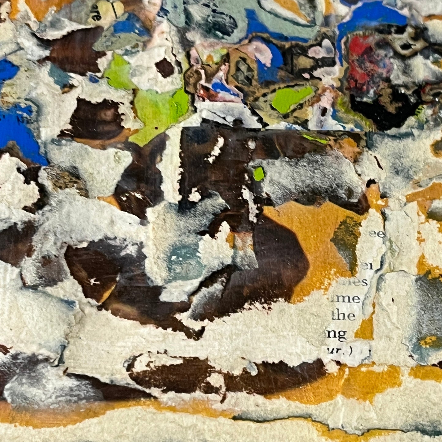 Original Mixed Media Abstract Art Collage 9x12 "1949 Arizona Highways Magazine"