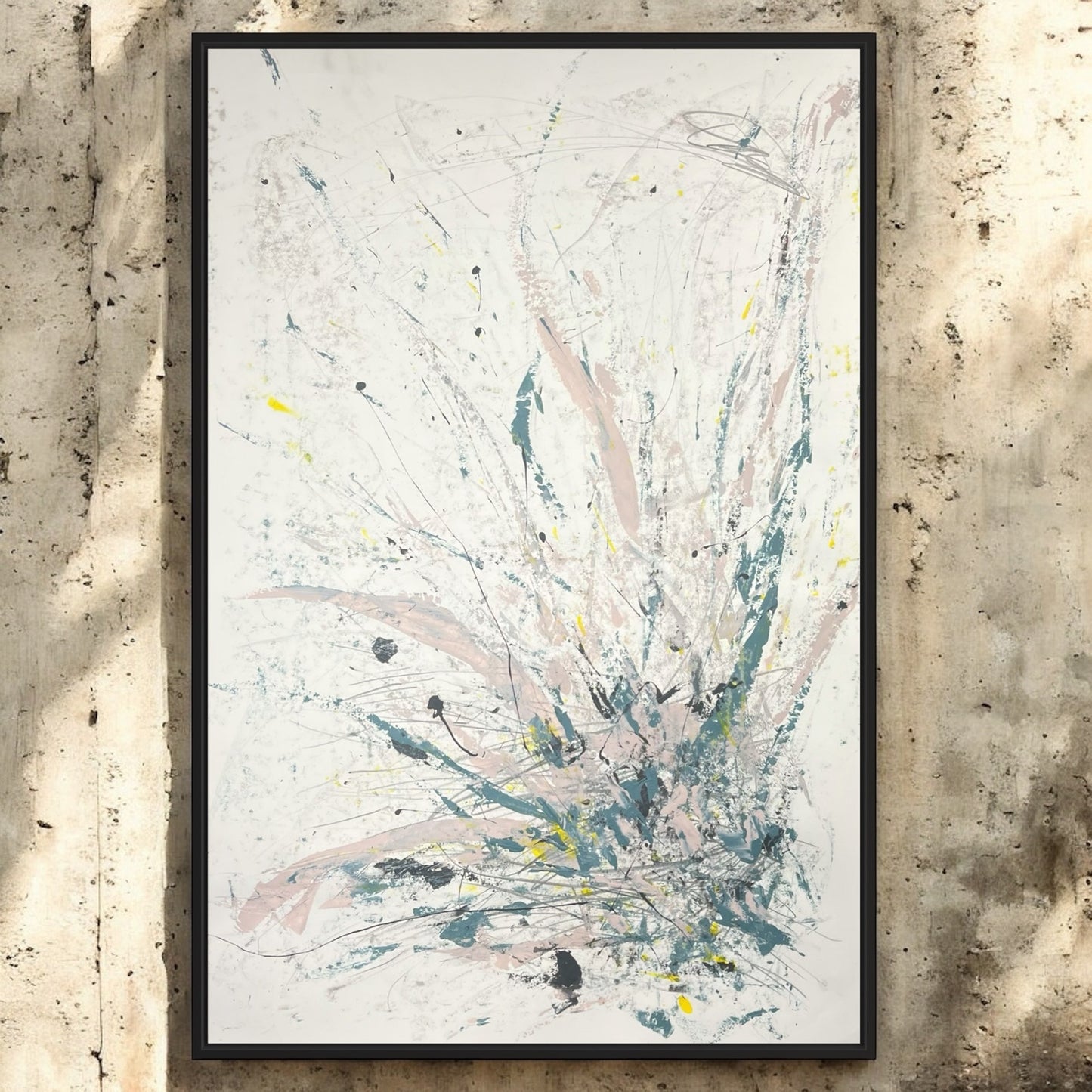 Original Mixed Media Abstract Modern Art Painting 24x36 "Pari Passu" Signed