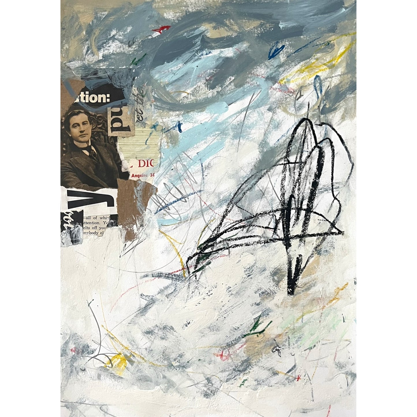 Original Abstract Modern Art Painting on Paper "Xography" #33 Signed