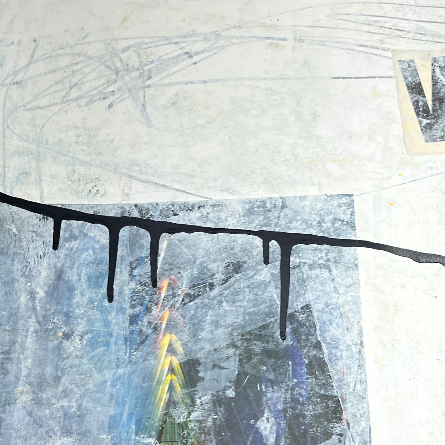 Original Mixed Media Abstract Modern Art Painting 18x24 "Vault" Signed