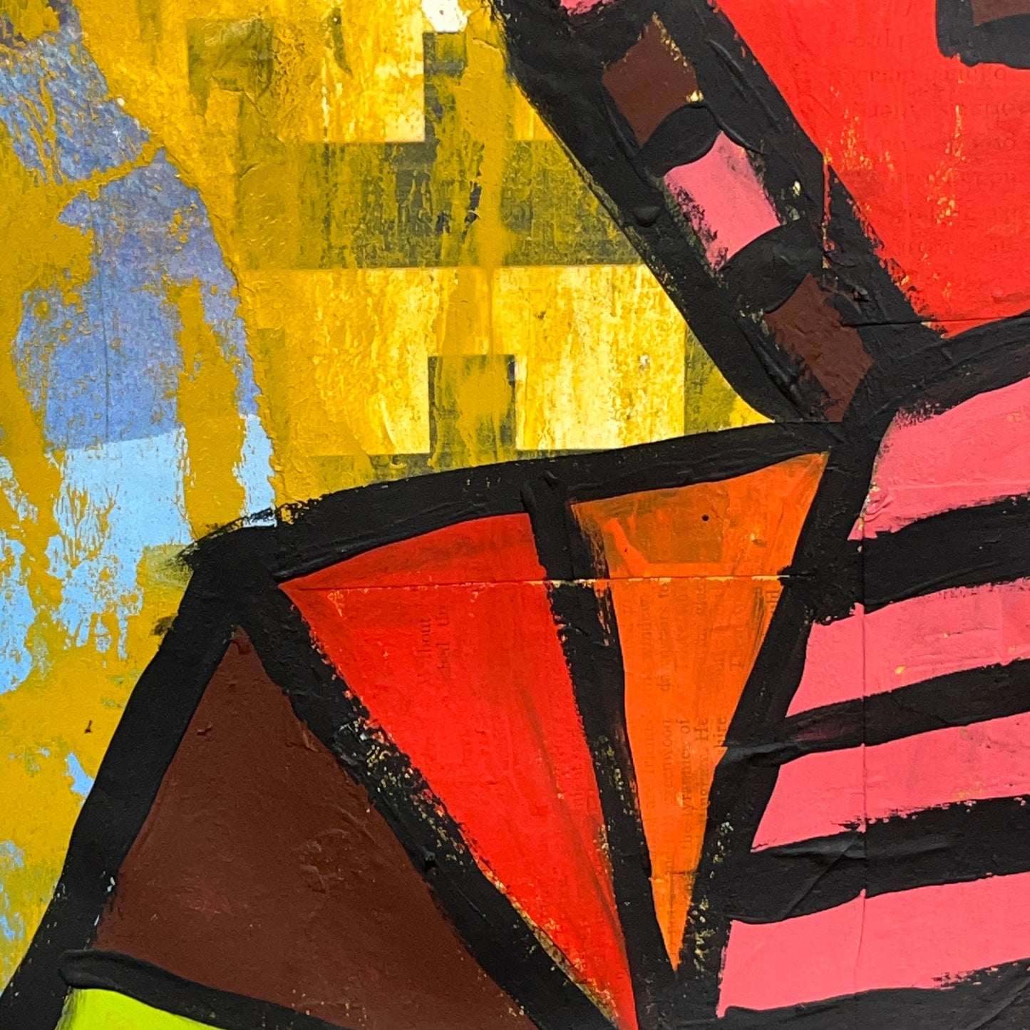 Original Mixed Media Abstract Modern Art Painting 18x24 "Catadioptric" Signed
