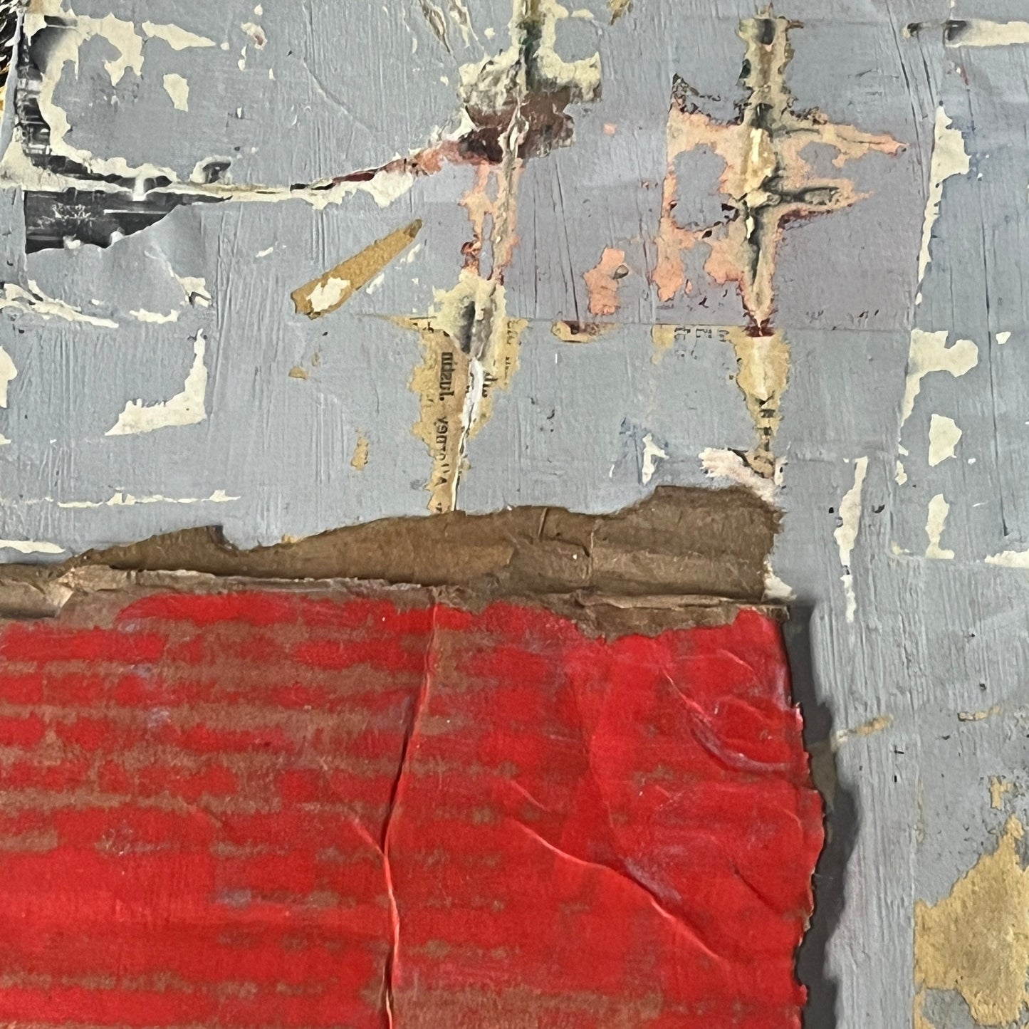 Original Mixed Media Abstract Art Collage Painting 11x14 "Salve"
