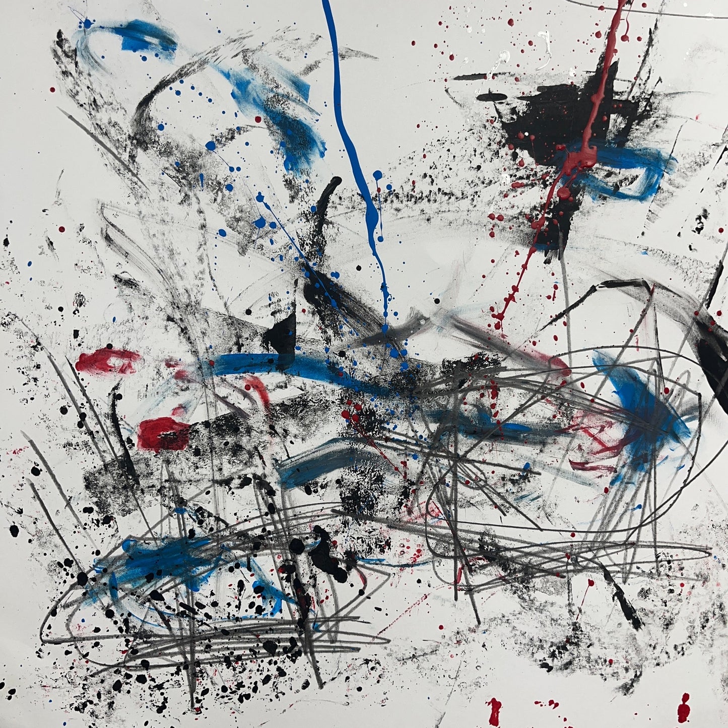 Original Mixed Media Abstract Modern Art Painting 18x24 "Assart" Signed