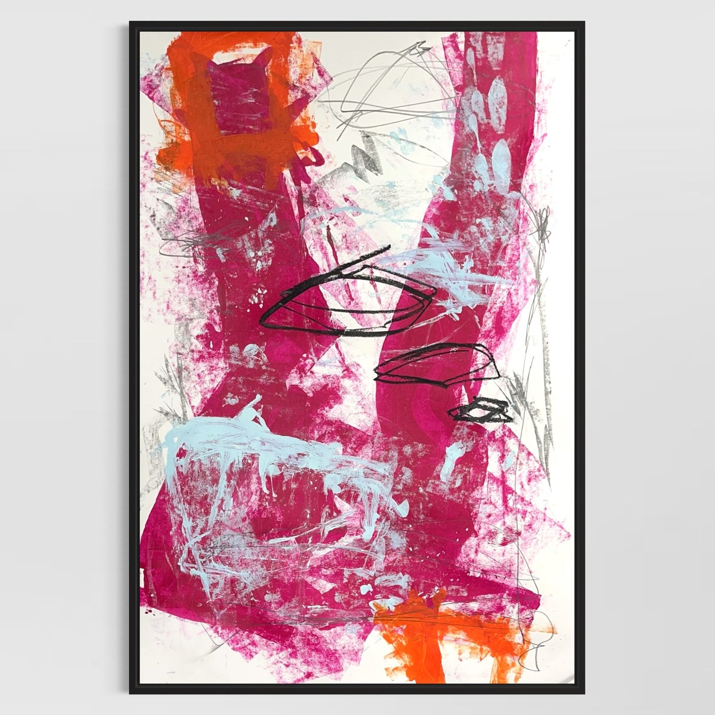 Original Mixed Media Abstract Modern Art Painting 24x36 "Spintherism" Signed