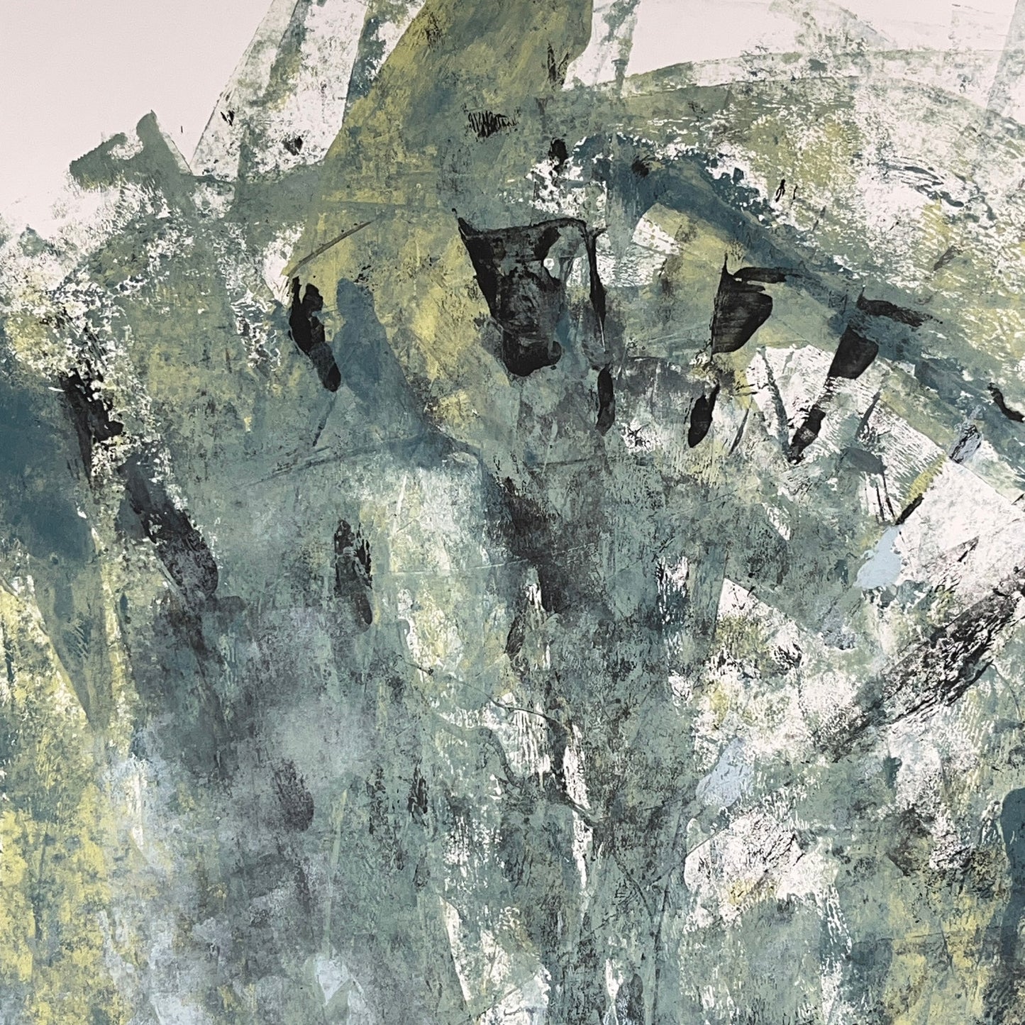 Original Mixed Media Abstract Modern Art Painting 24x36 "Upaithric" Signed