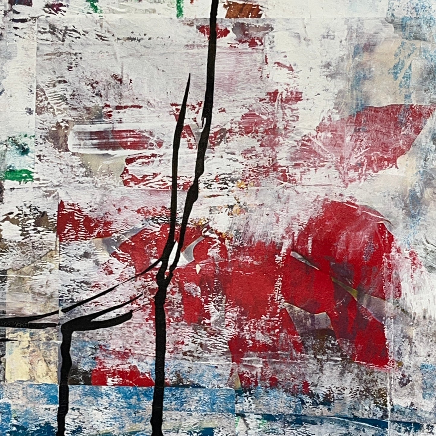 Original Mixed Media Abstract Modern Art Painting 24x36 "Tardiloquent" Signed
