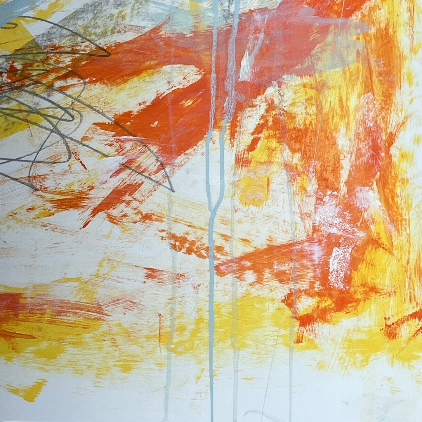 Original Mixed Media Abstract Modern Art Painting 24x36 "Aubade" Signed