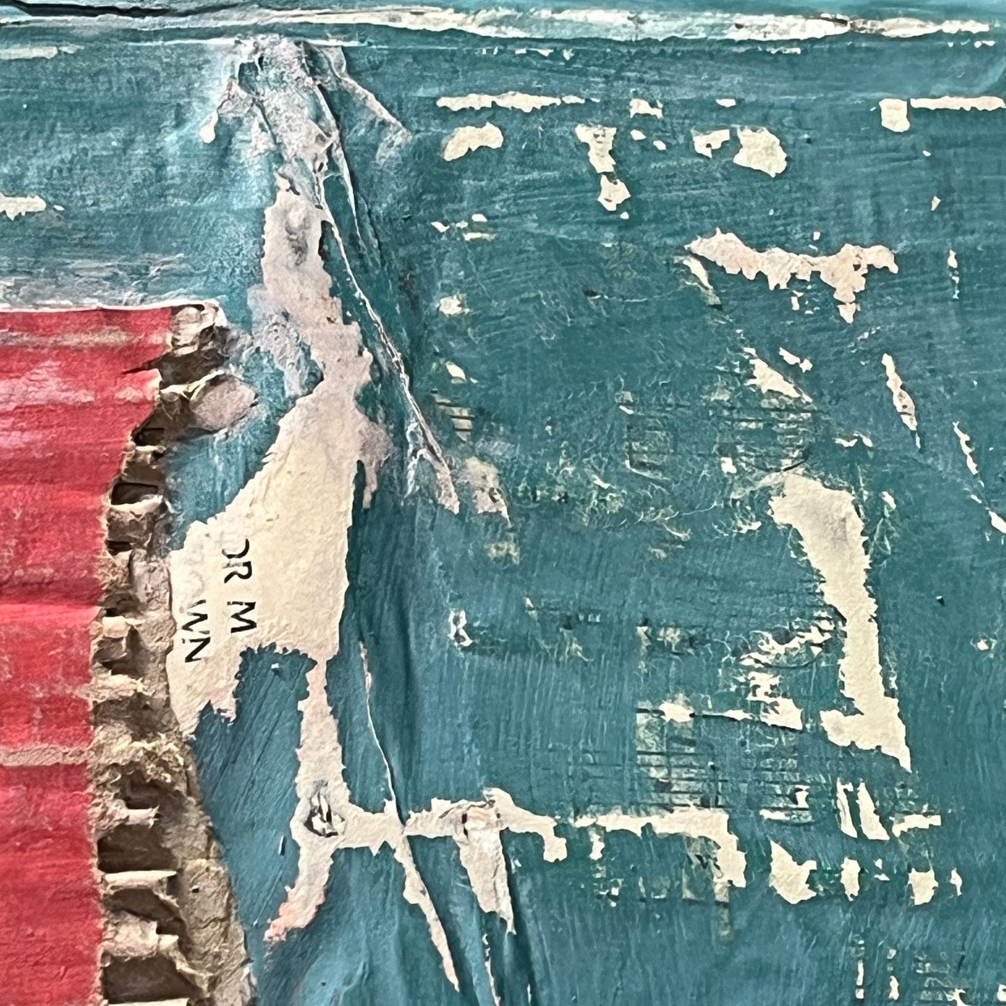 Original Mixed Media Abstract Art Collage Painting 11x14 "Area 23"