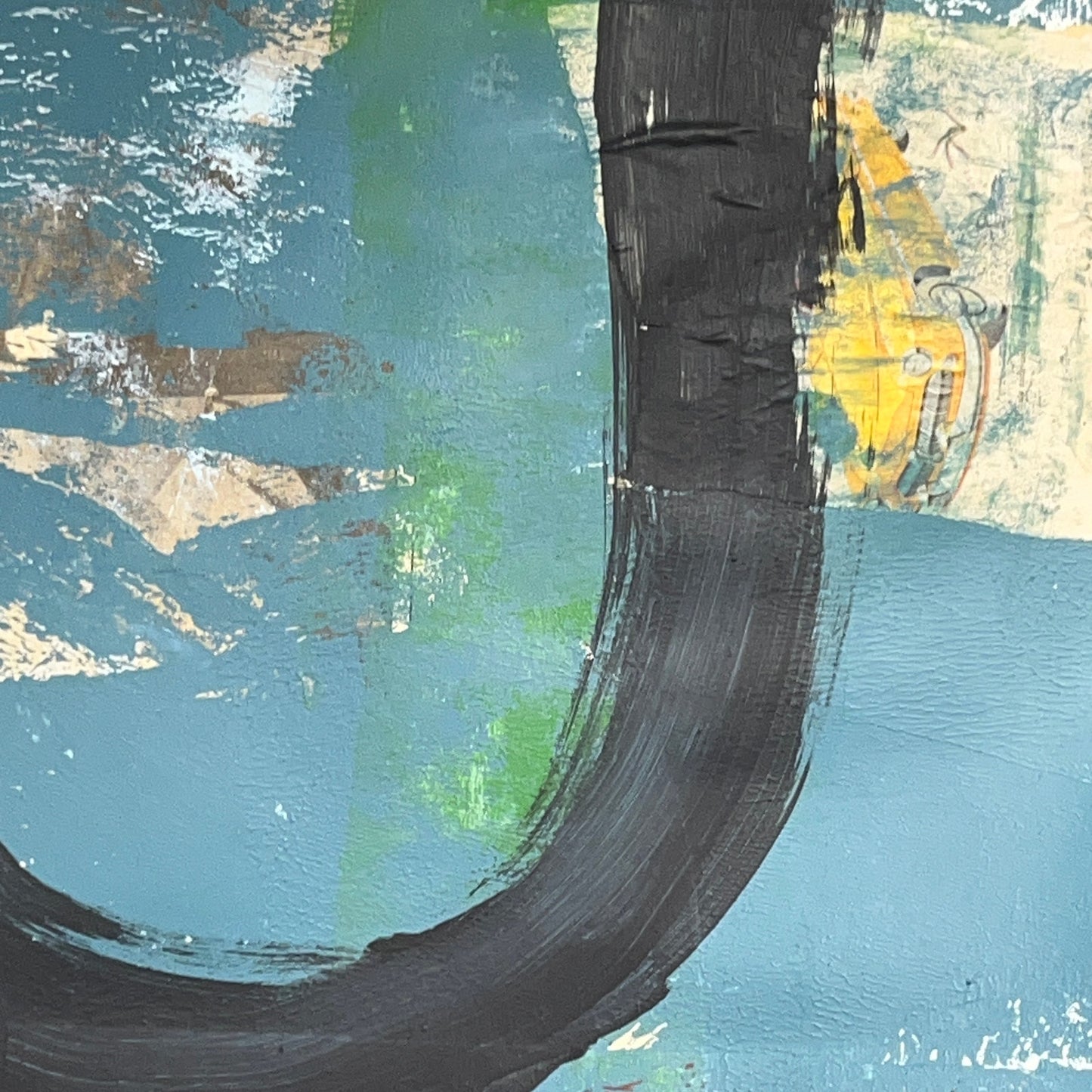 Original Mixed Media Abstract Modern Art Painting 24x36 "IMNI" Signed
