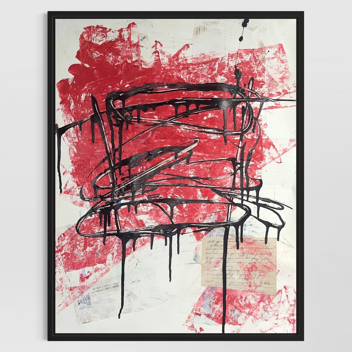 Original Mixed Media Abstract Modern Art Painting 18x24 "Clyster" Signed