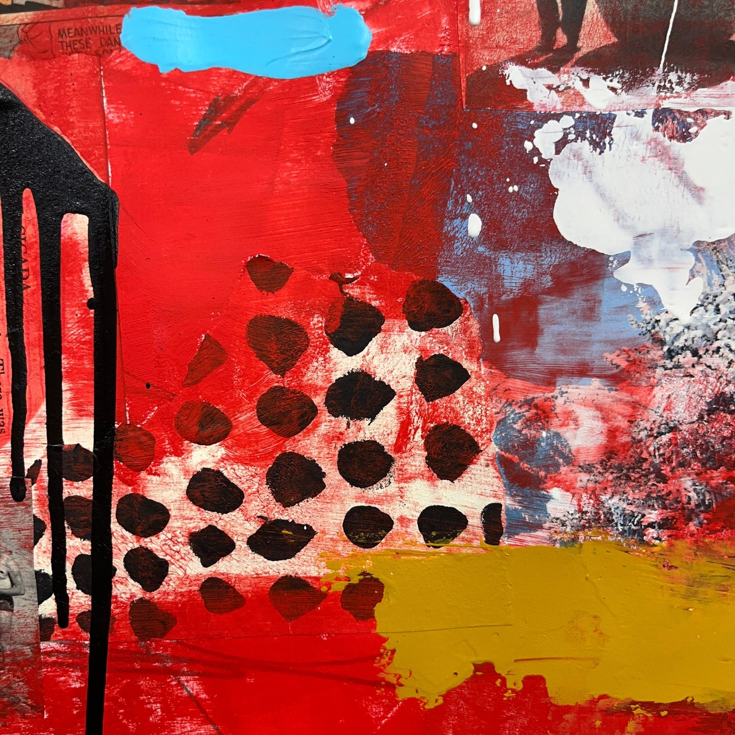 Original Mixed Media Abstract Modern Art Painting 18x24 "Semelincident" Signed