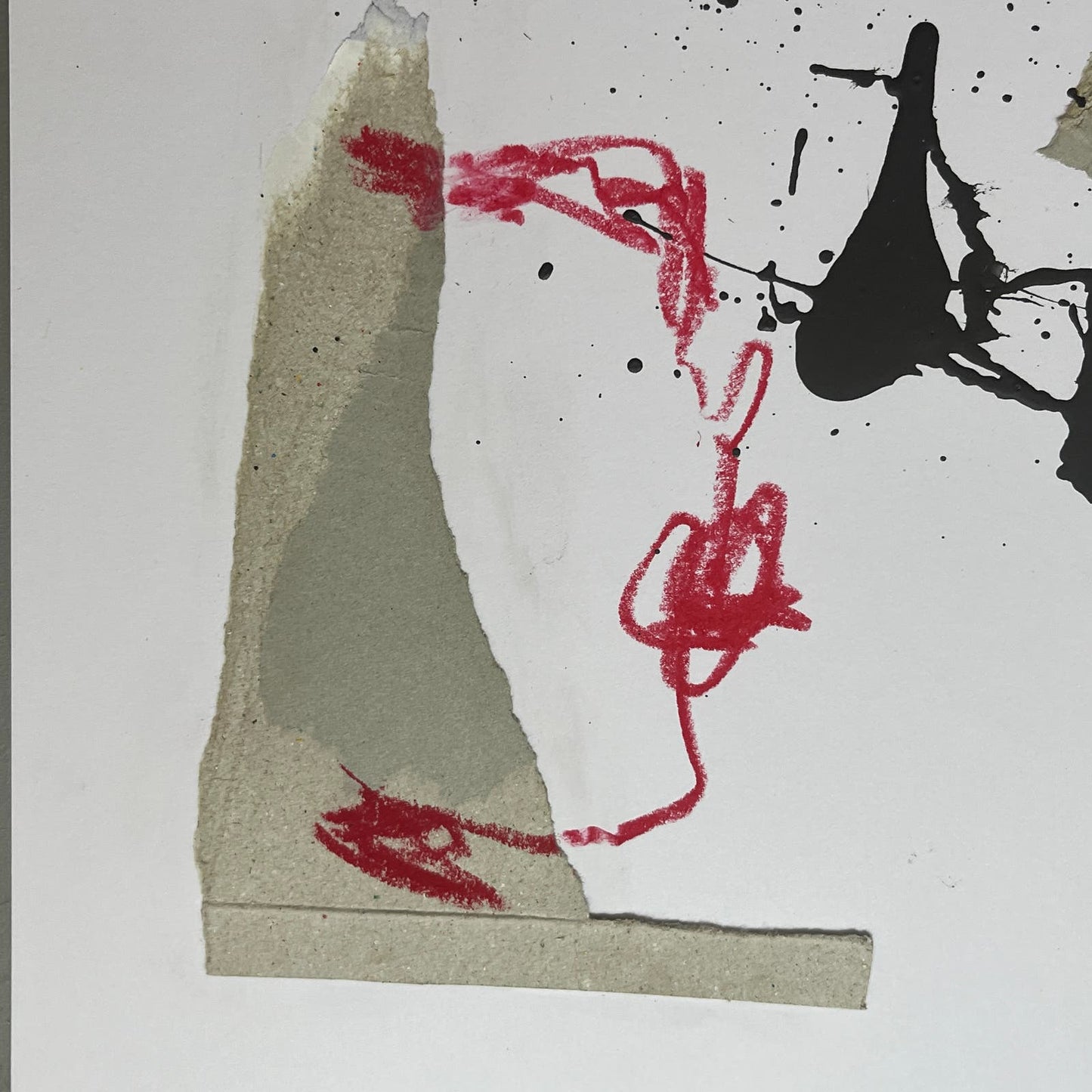 Original Mixed Media Abstract Art Collage 11x14 “Thirsty Stitch" Signed