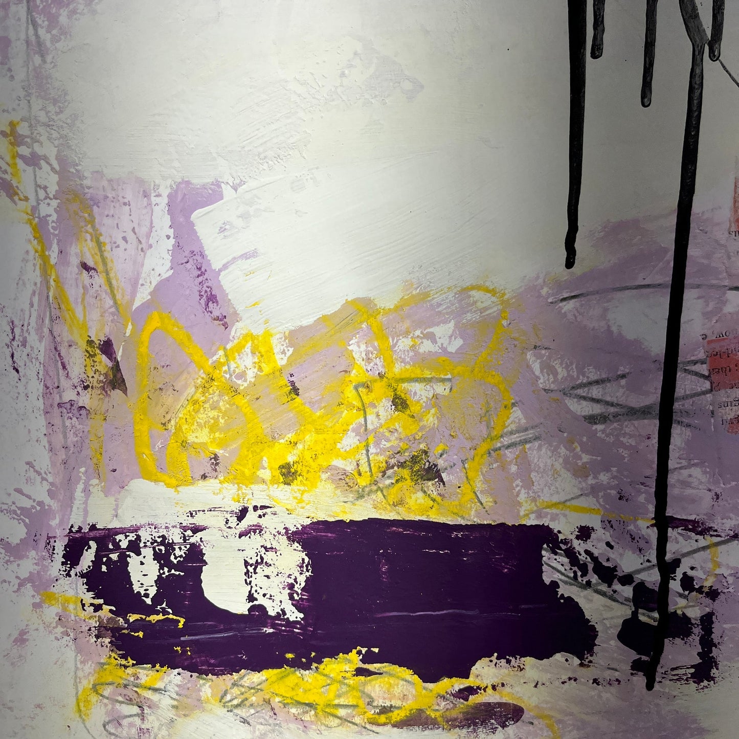 Original Mixed Media Abstract Modern Art Painting 18x24 "Deflexure" Signed