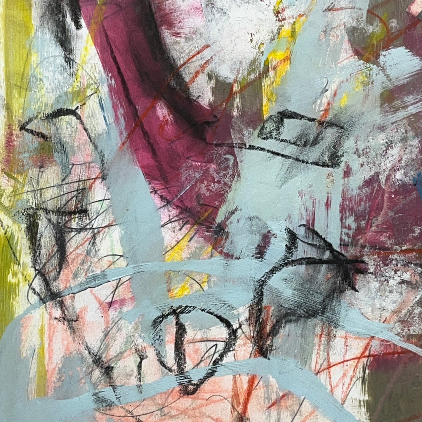 Original Mixed Media Abstract Modern Art Painting 18x24 “Landis" Signed