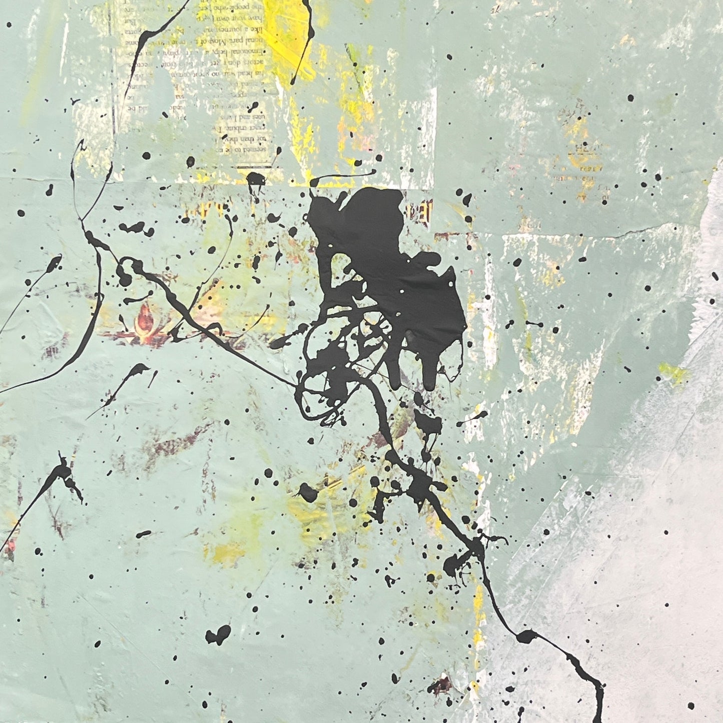 Original Mixed Media Abstract Modern Art Painting 24x36 "Schryari" Signed