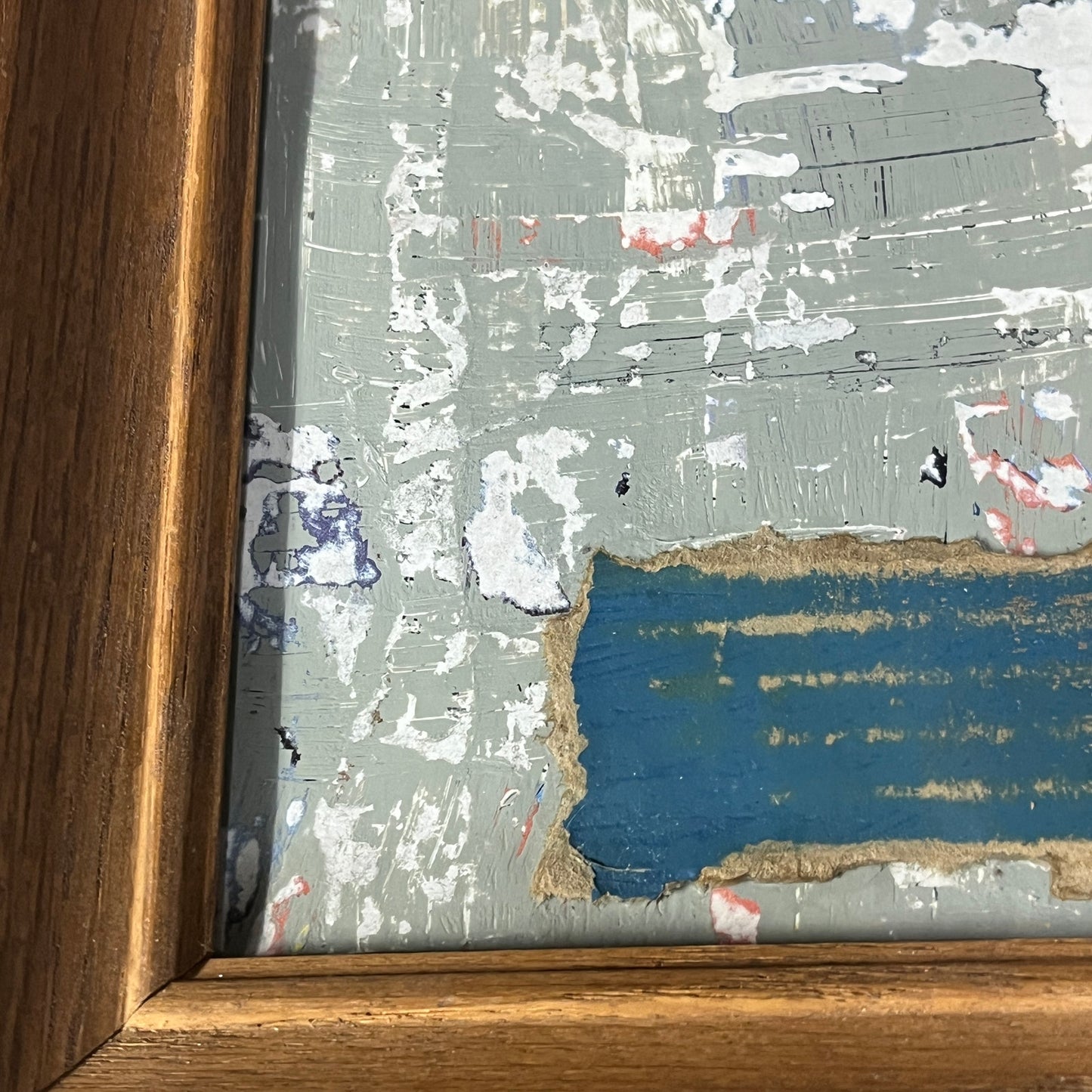 Original Framed Mixed Media Contemporary Art Collage 7x9 "Bellow"