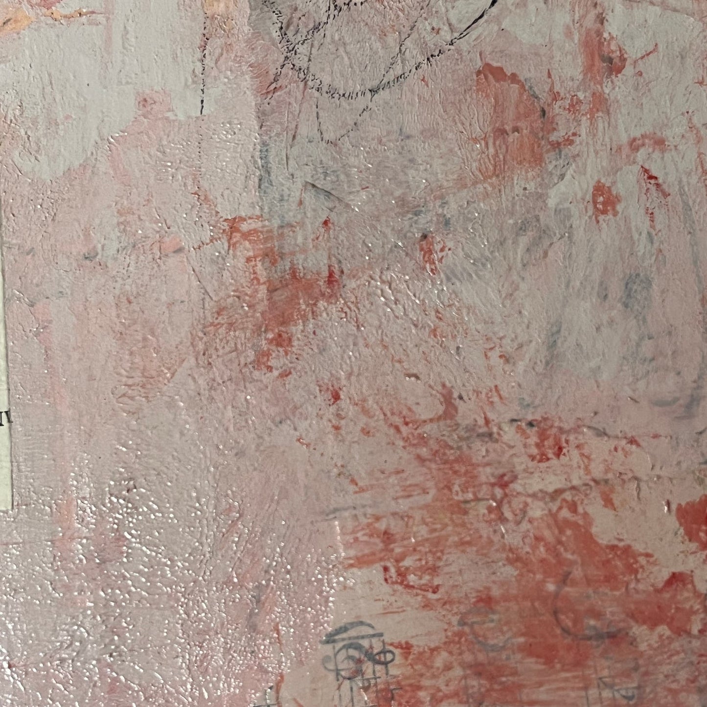 Original Mixed Media Abstract Art Painting 11x14 “Happen to Ask" Signed Pink