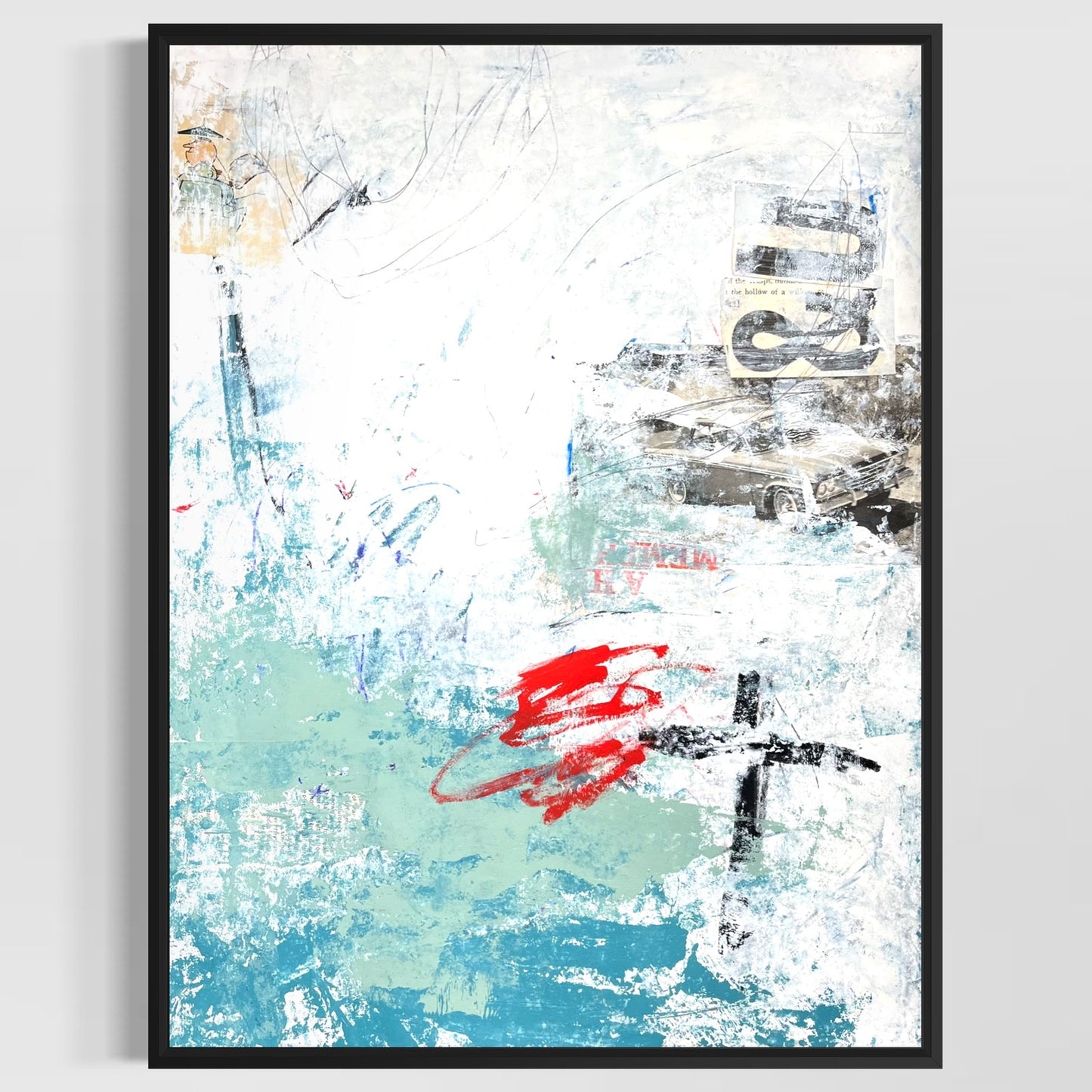 Original Mixed Media Abstract Modern Art Painting 18x24 "Paromoion" Signed