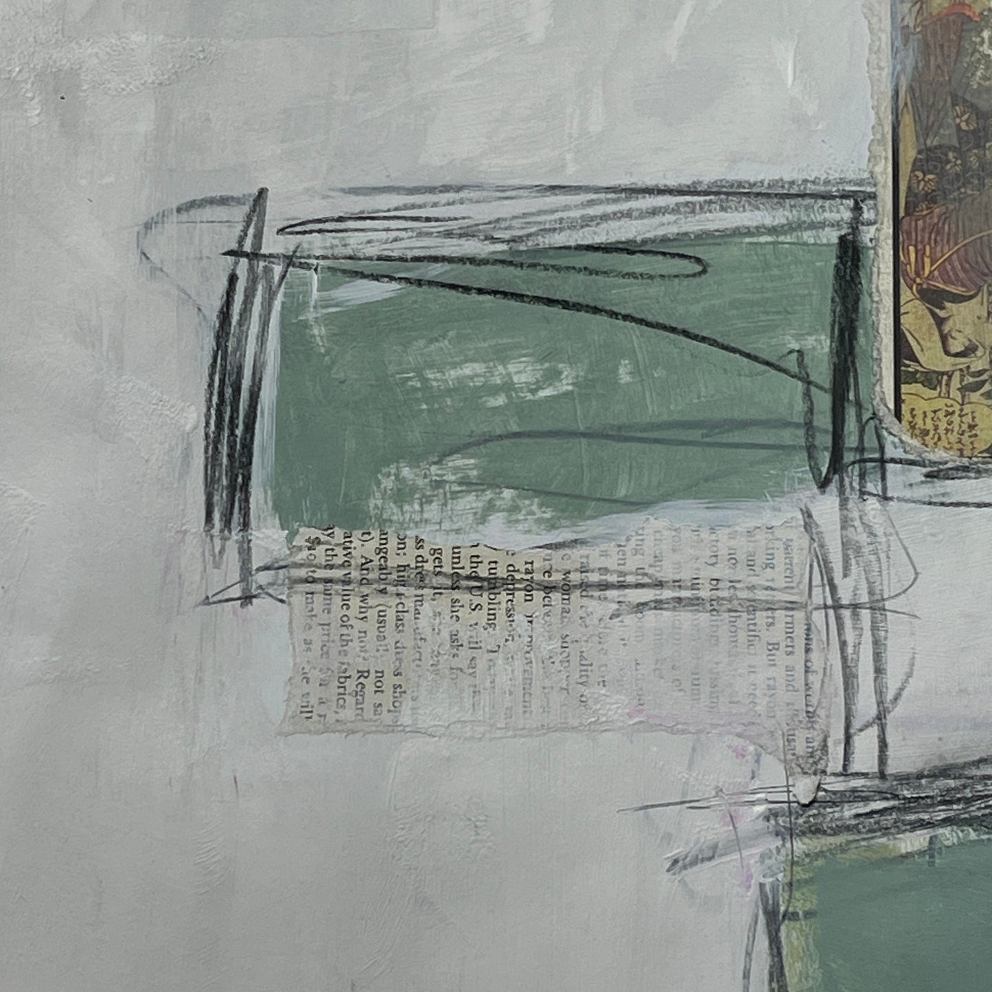Original Mixed Media Abstract Art Painting 18x24 “Marble" Signed