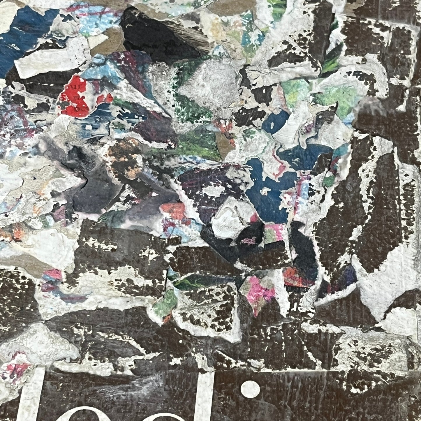 Original Mixed Media Abstract Art 11x14 "Strathmore Sketchbook Cover Collage"