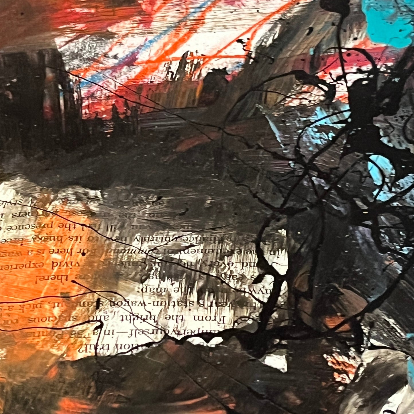 Original Mixed Media Abstract Art Painting 18x24 “Equator" Signed