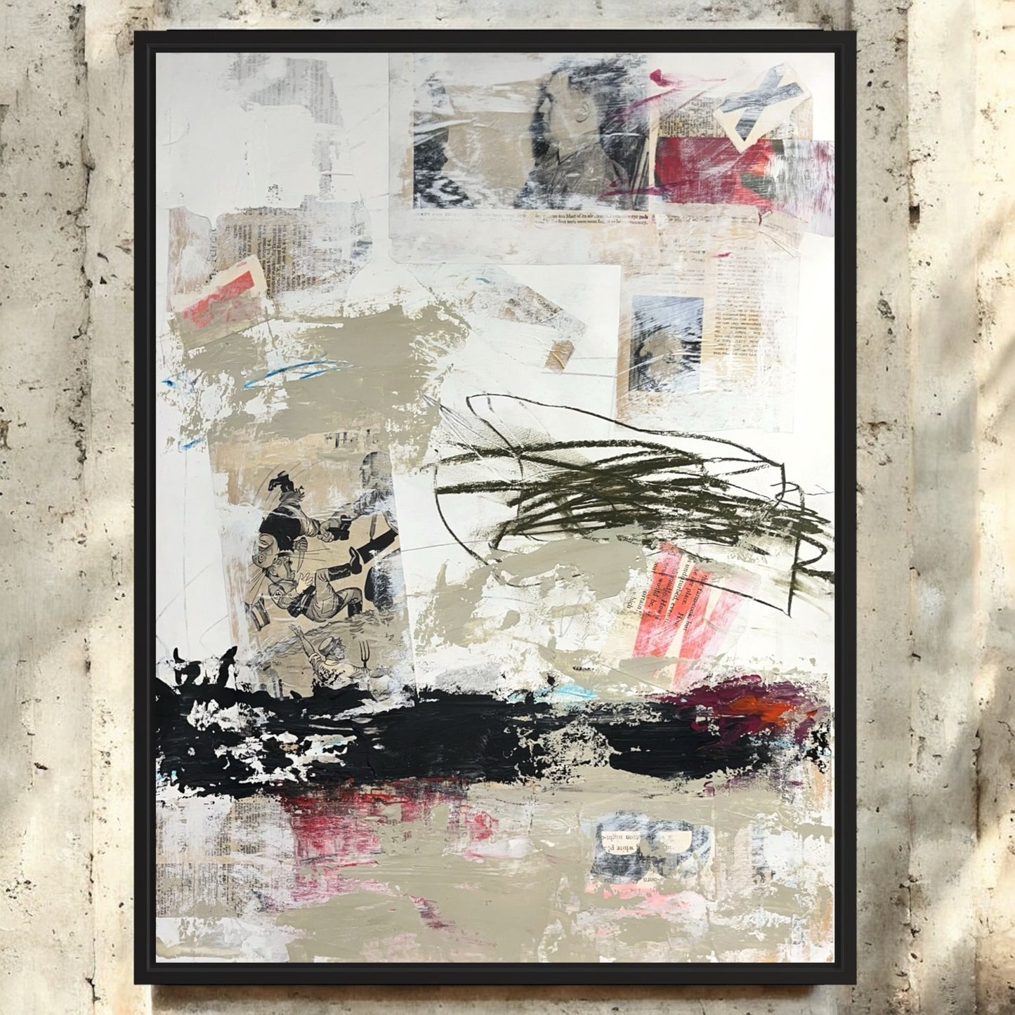 Original Mixed Media Abstract Modern Art Painting 18x24 "Scalary" Signed
