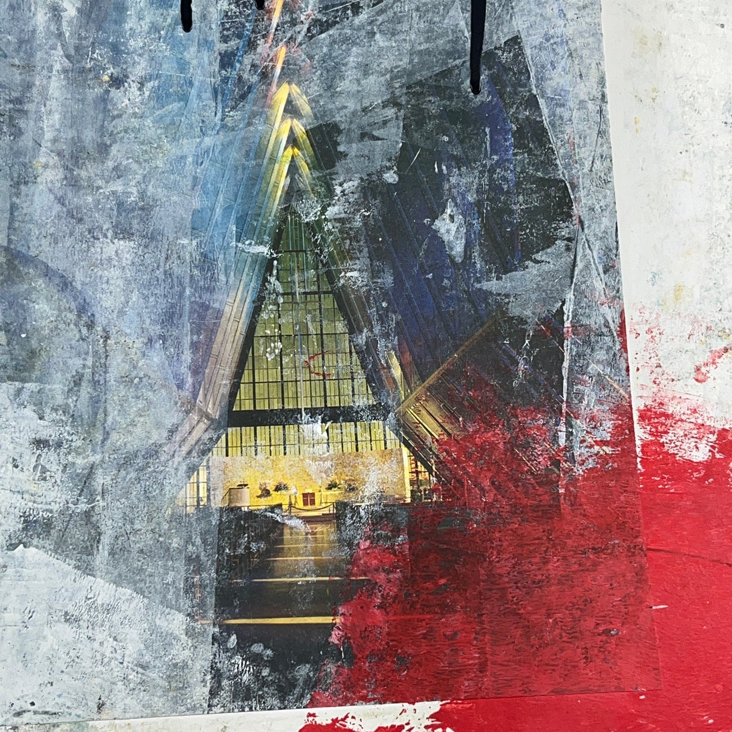Original Mixed Media Abstract Modern Art Painting 18x24 "Vault" Signed