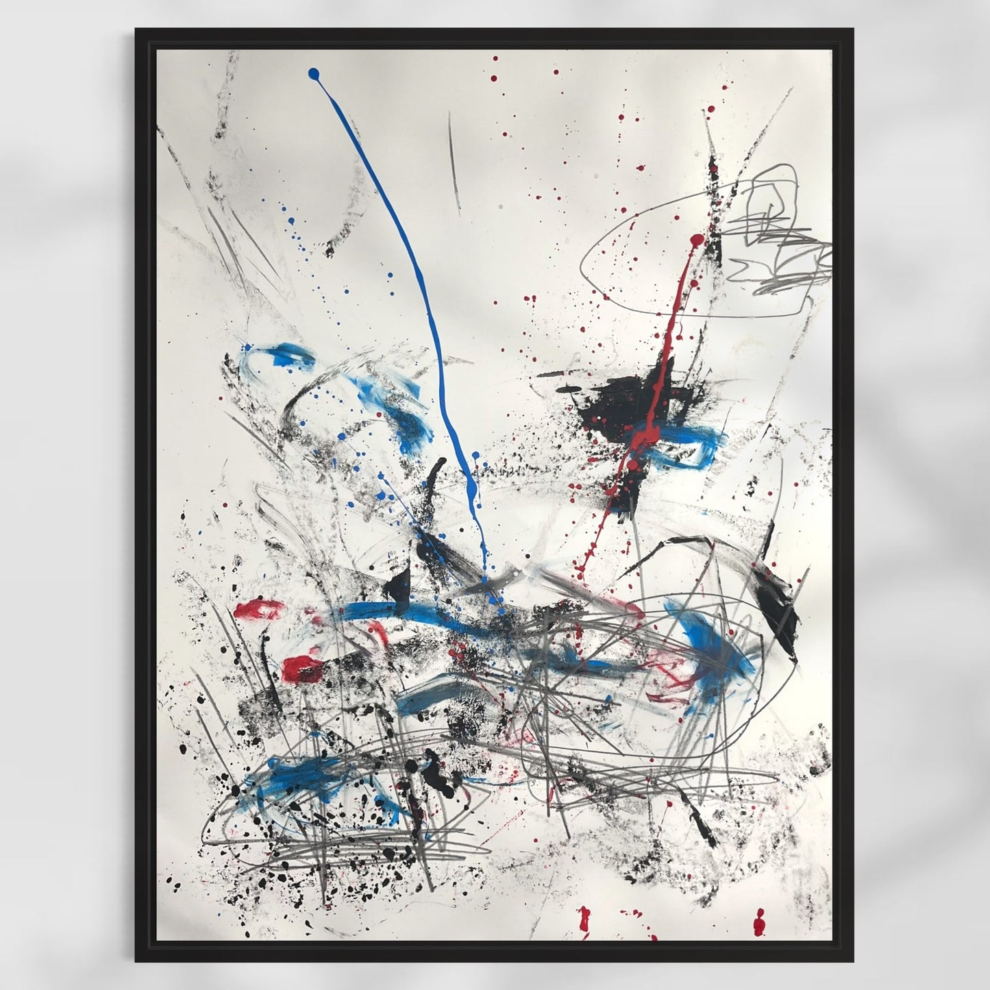 Original Mixed Media Abstract Modern Art Painting 18x24 "Assart" Signed