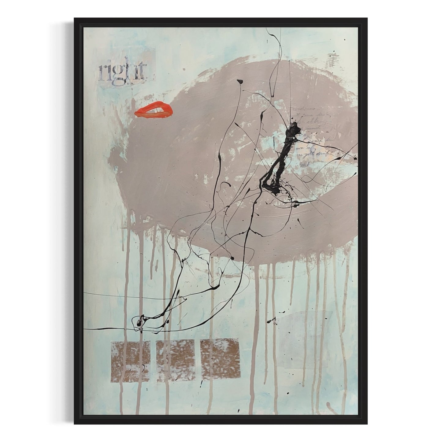 Original Mixed Media Abstract Art Painting 18x24 “Right" Signed
