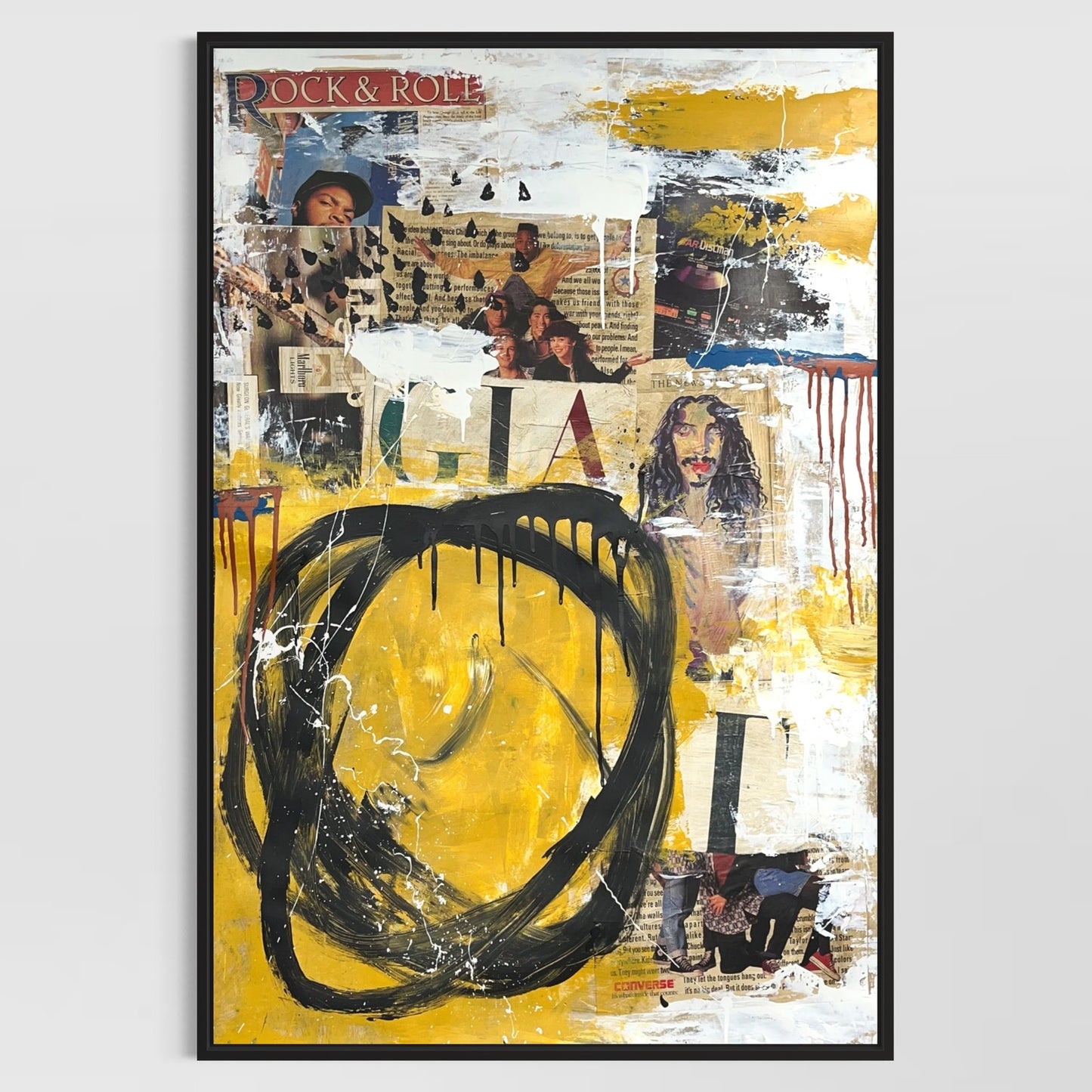 Original Mixed Media Abstract Modern Art Painting 24x36 "GIA" Signed