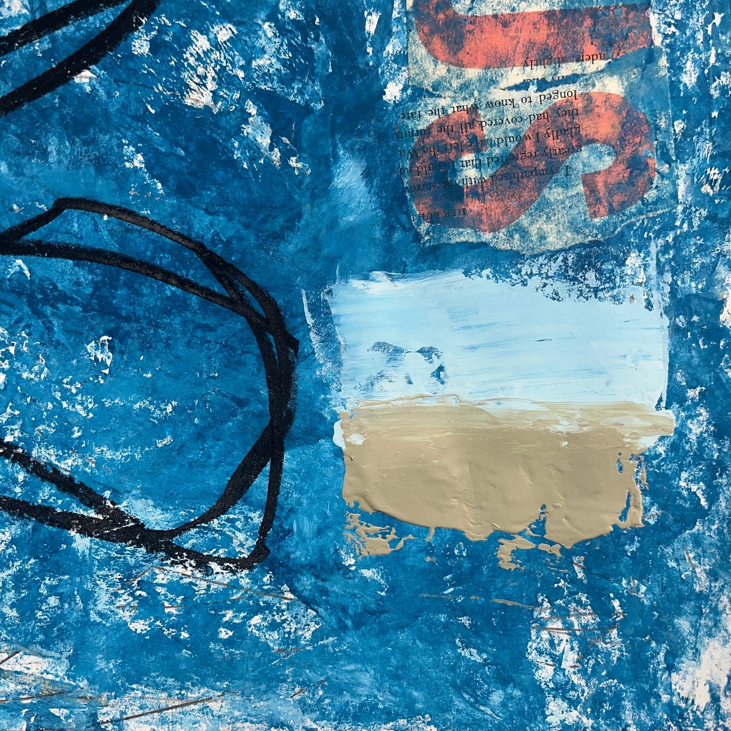 Original Mixed Media Abstract Modern Art Painting 18x24 "BUS" Signed