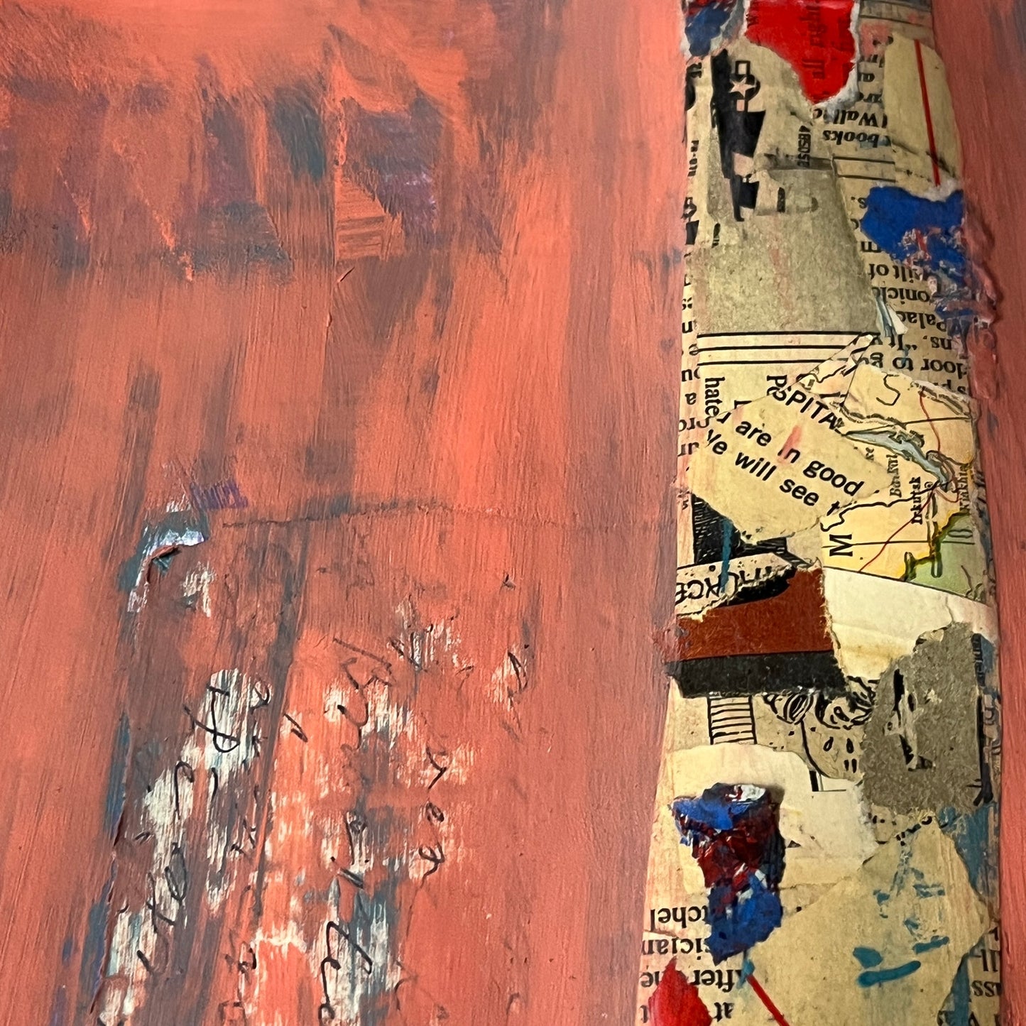 Original Mixed Media Abstract Art Painting 18x24 “Maze" Signed