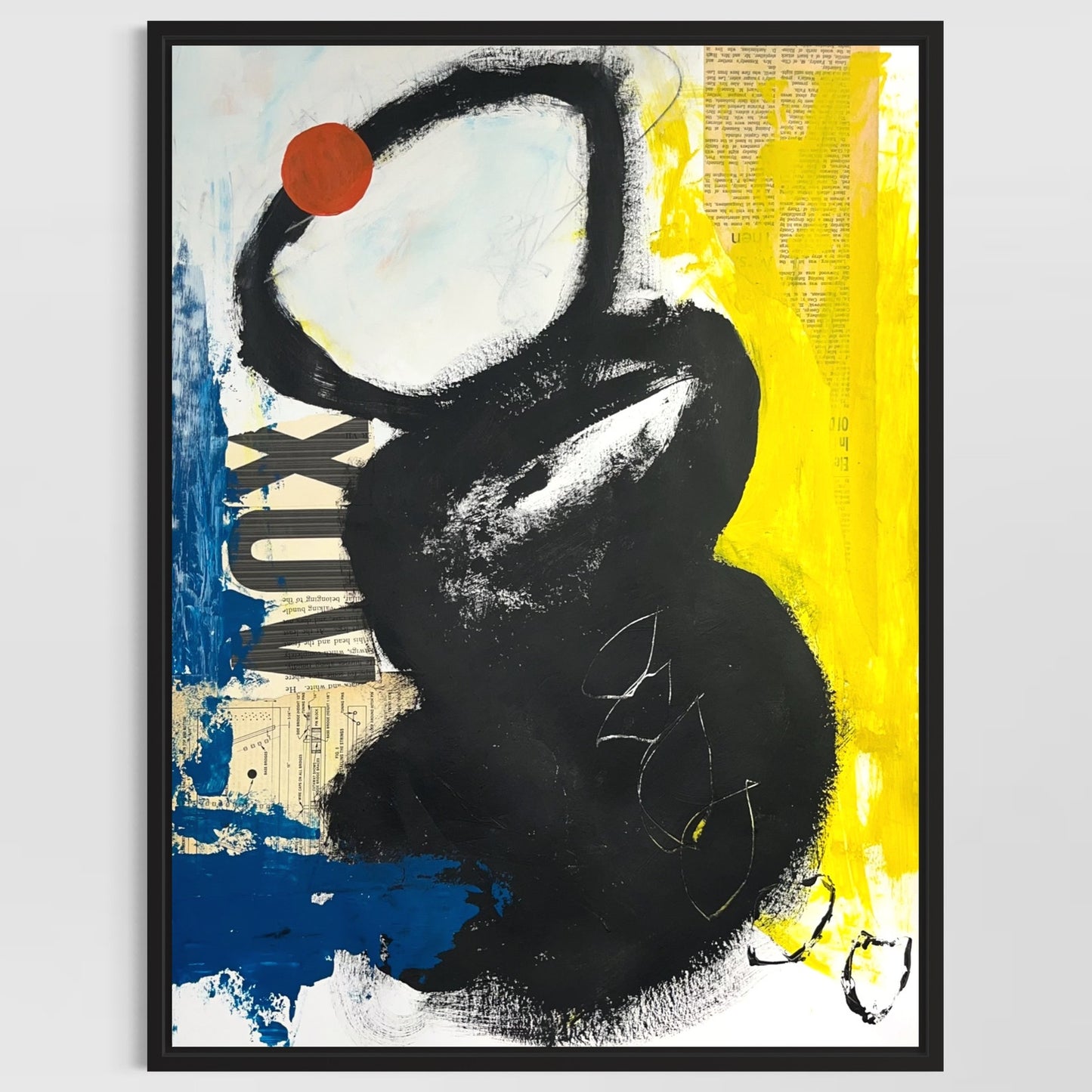 Original Mixed Media Abstract Modern Art Painting 18x24 "Astrognosy" Signed