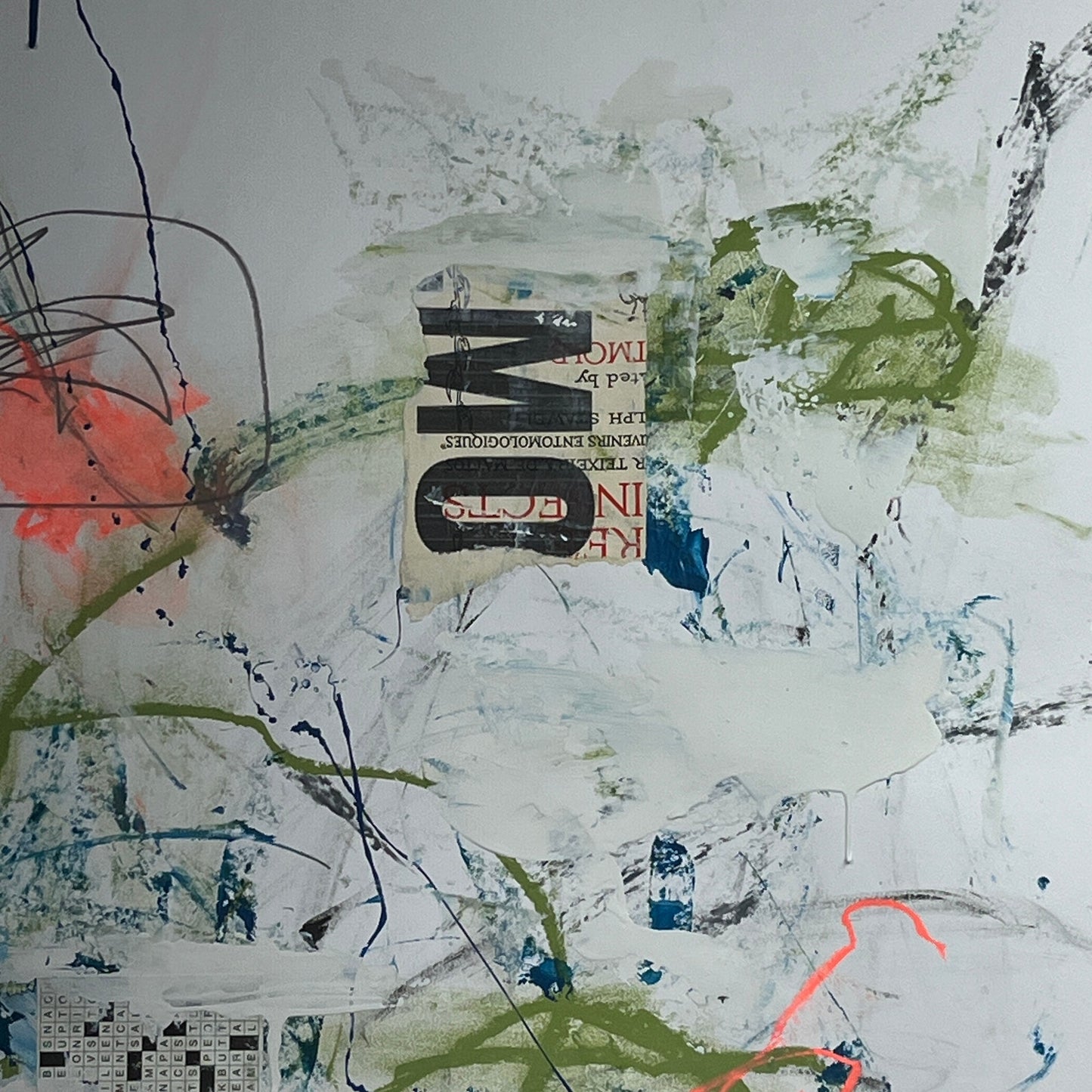 Original Mixed Media Abstract Modern Art Painting 18x24 "Shuck" Signed