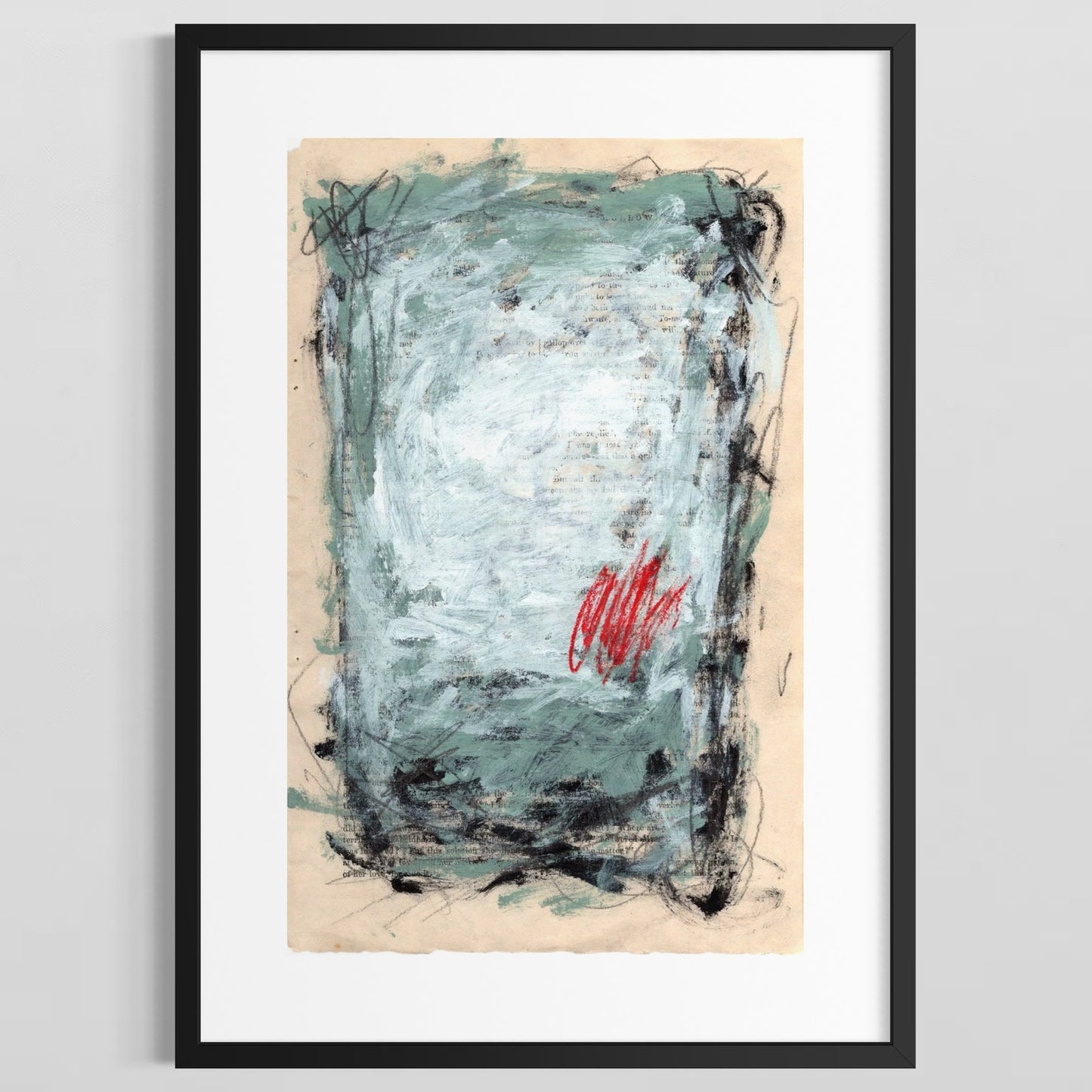 Original Abstract Modern Art Painting on Paper from 1878 Magazine #22 Signed