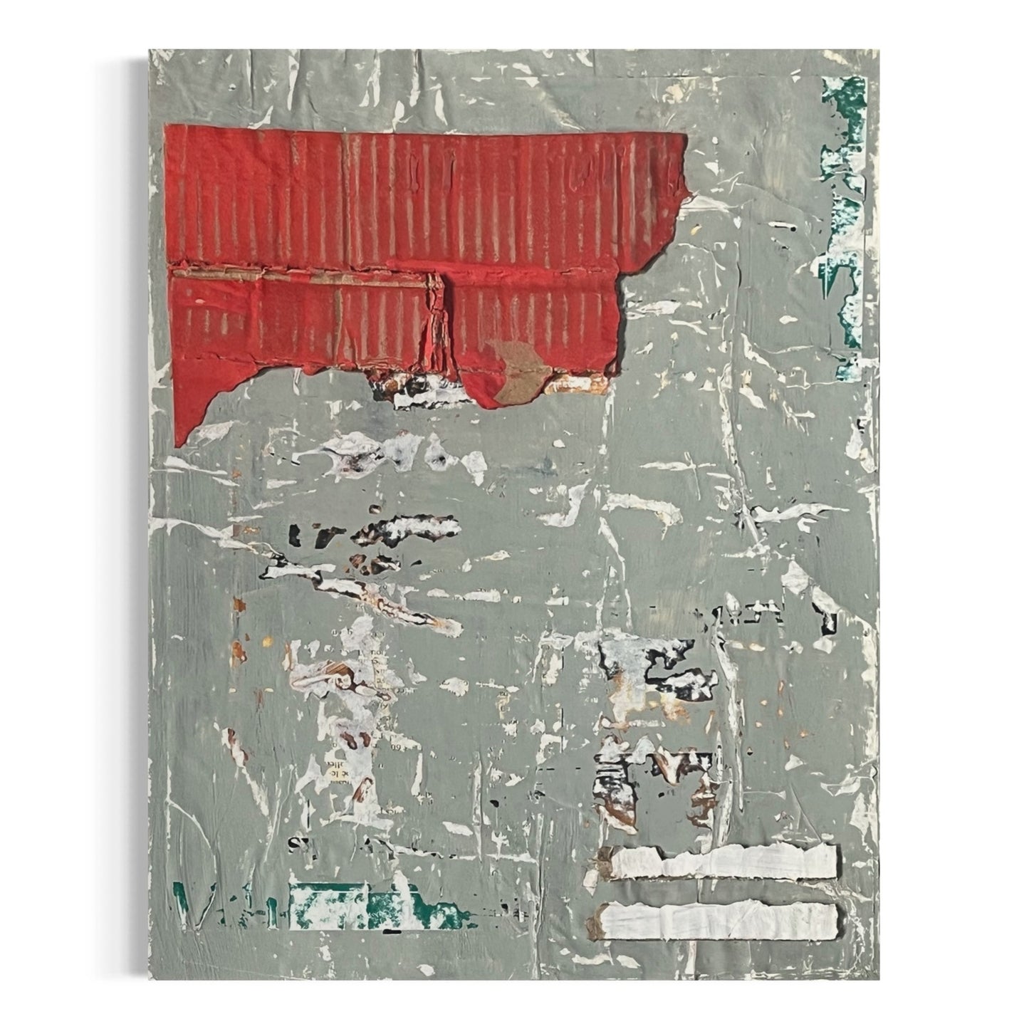 Original Mixed Media Modern Art Collage Painting 11x14 "Terrace"